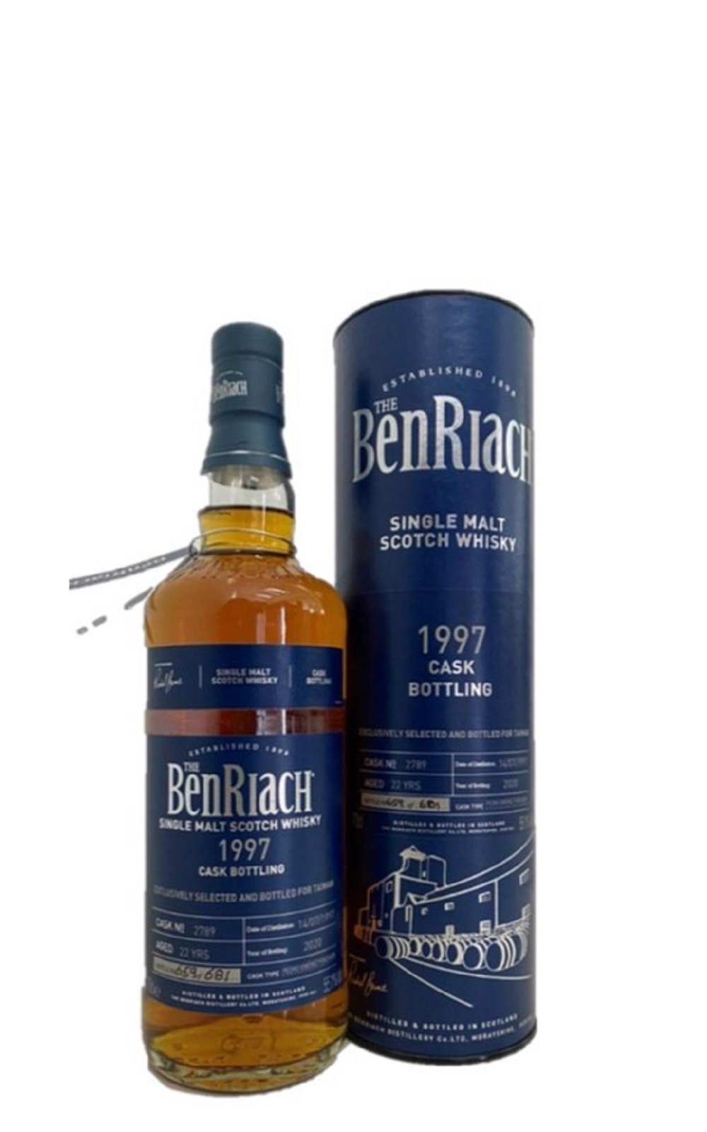 The BenRiach Single Cask Bottling 1997 2790 22 Years Single Malt Scotch Whisky 班瑞克蒸餾廠 單桶系列 1997 2790 22年單一麥芽蘇格蘭威士忌