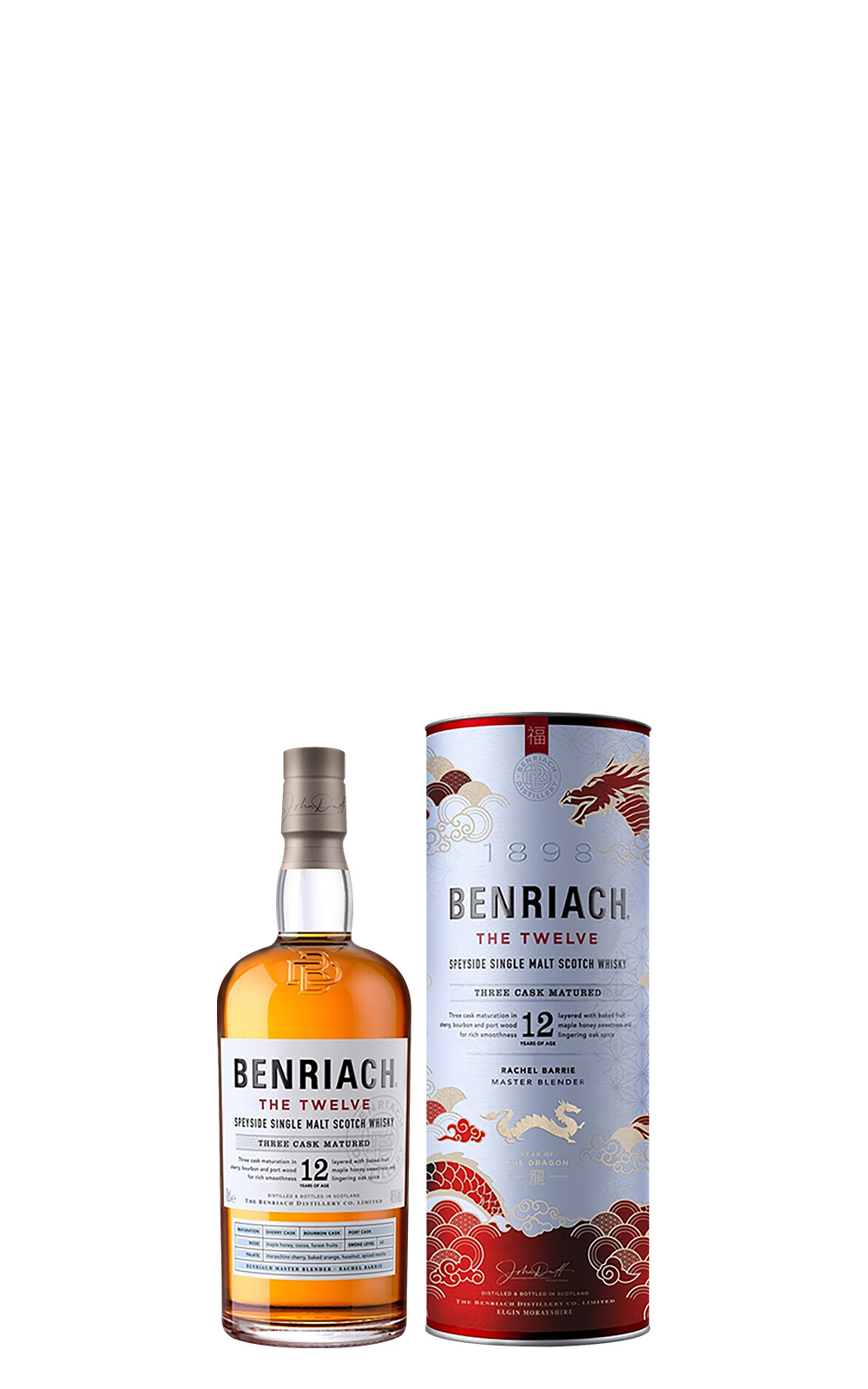 The BenRiach The Twelve Speyside Single Malt Scotch Whisky Year of The Dragon 班瑞克蒸餾廠 12年單一麥芽蘇格蘭威士忌 龍年限定版