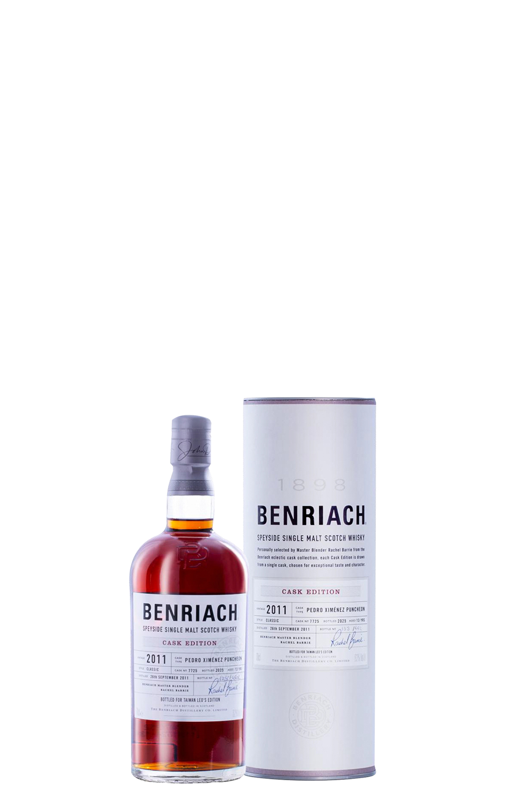 The BenRiach Cask Edition 13Yrs Pedro Ximénez Puncheon Speyside Single Malt Scotch Whisky Taiwan Leo s Edition 班瑞克蒸餾廠 單桶系列 13年PX桶單一麥芽蘇格蘭威士忌原酒 李奧社長選桶