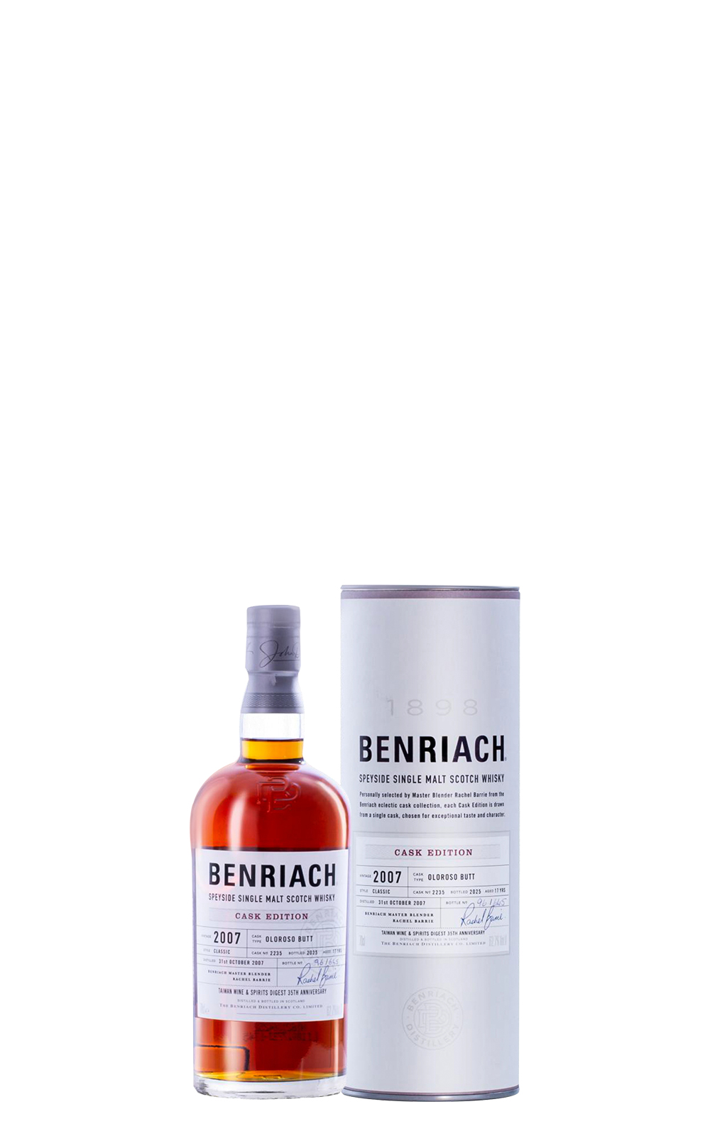 The BenRiach Cask Edition 17Yrs Oloroso Butt Single Malt Scotch Whisky Wine Spirits Digest 35th Anniversary 班瑞克蒸餾廠 單桶系列 17年Oloroso桶單一麥芽蘇格蘭威士忌原酒 酒訊雜誌35周年選桶