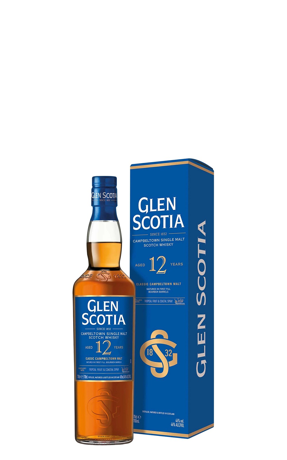 Glen Scotia Aged 12 Years Campbeltown Single Malt Scotch Whisky 格蘭帝蒸餾廠 12年 坎貝爾鎮單一麥芽蘇格蘭威士忌
