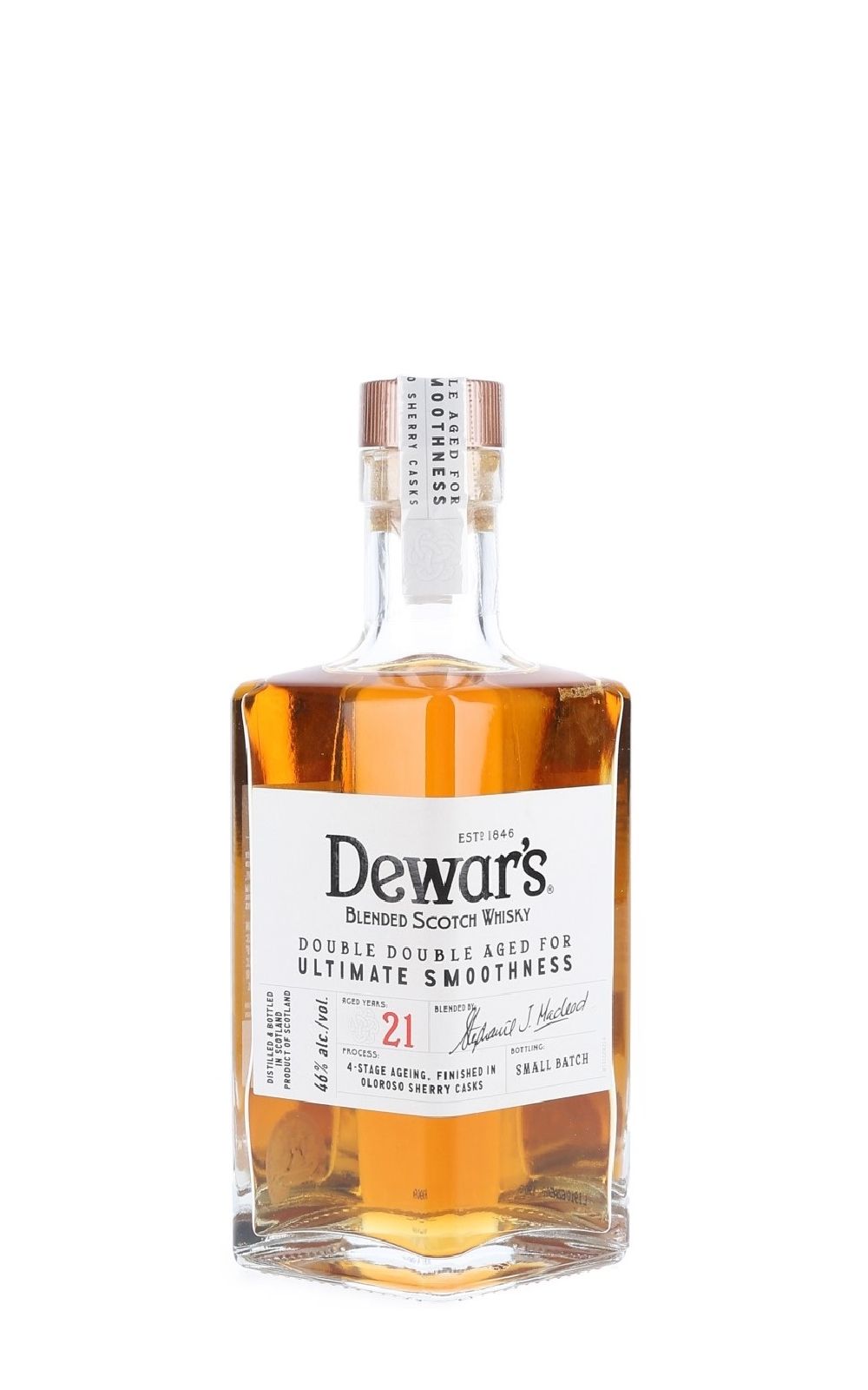 Dewar s Double Double Aged for Ultimate Smoothness Aged 21 Years Oloroso Sherry Cask Blended Scotch Whisky 帝王威士忌 四重奏陳釀系列 21年雪莉桶 調和蘇格蘭威士忌