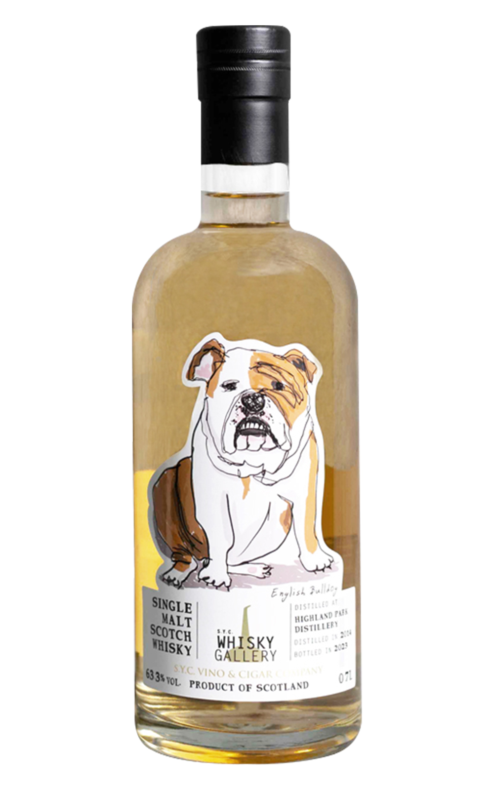 Whisky Gallery Dog Gallery English Bulldog Highland Park 2014 Single Malt Scotch Whisky 醉美威士忌 有狗讚系列 英鬥 高原騎士 2014 8年單一麥芽蘇格蘭威士忌原酒