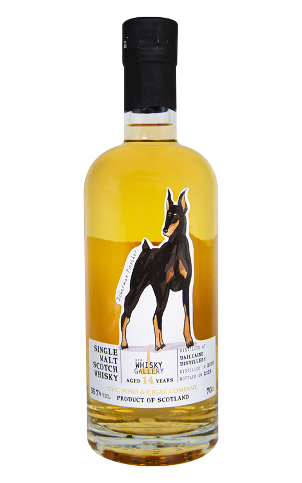 Whisky Gallery Dog Gallery Doberman Pinscher Dailuaine 2009 Single Malt Scotch Whisky 醉美威士忌 有狗讚系列 杜賓 大雲 2009 14年單一麥芽蘇格蘭威士忌原酒