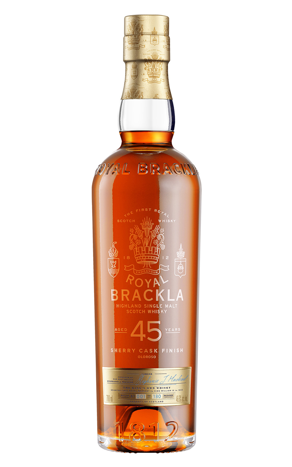 Royal Brackla Oloroso Sherry Cask Aged 45 Years Highland Single Malt Scotch Whisky 皇家柏克萊 歐露羅索雪莉桶 45年高地 單一麥芽蘇格蘭威士忌