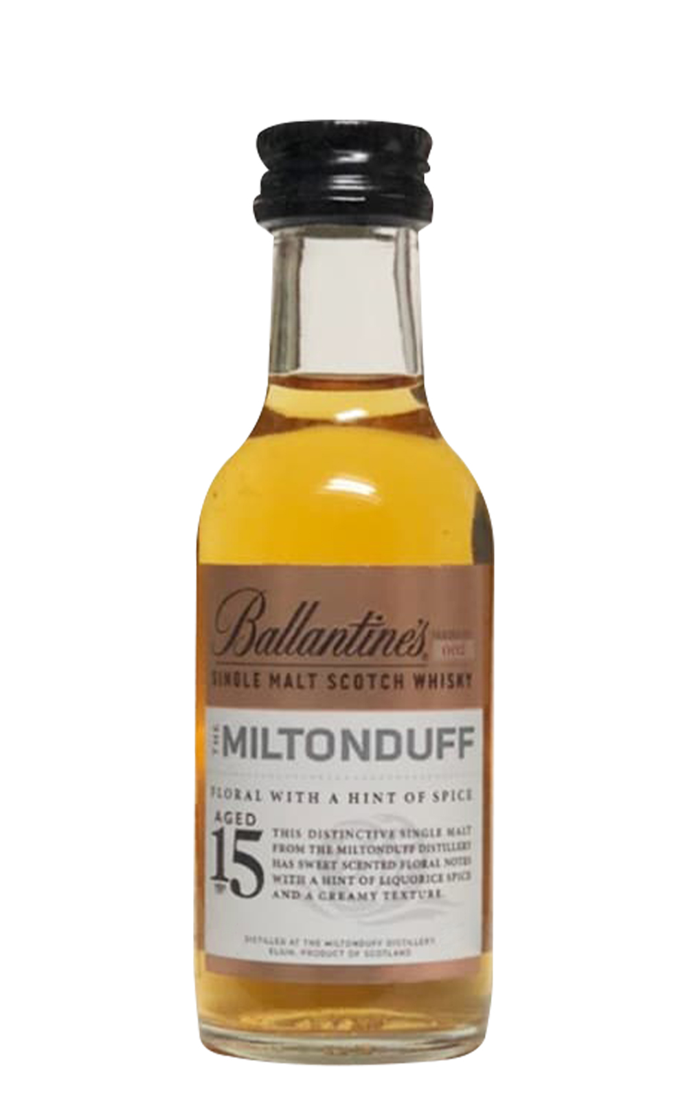 Ballantine s Miltonduff Aged 15 Years Single Malt Scotch Whisky 百齡罈 米爾頓道夫 15年單一麥芽蘇格蘭威士忌