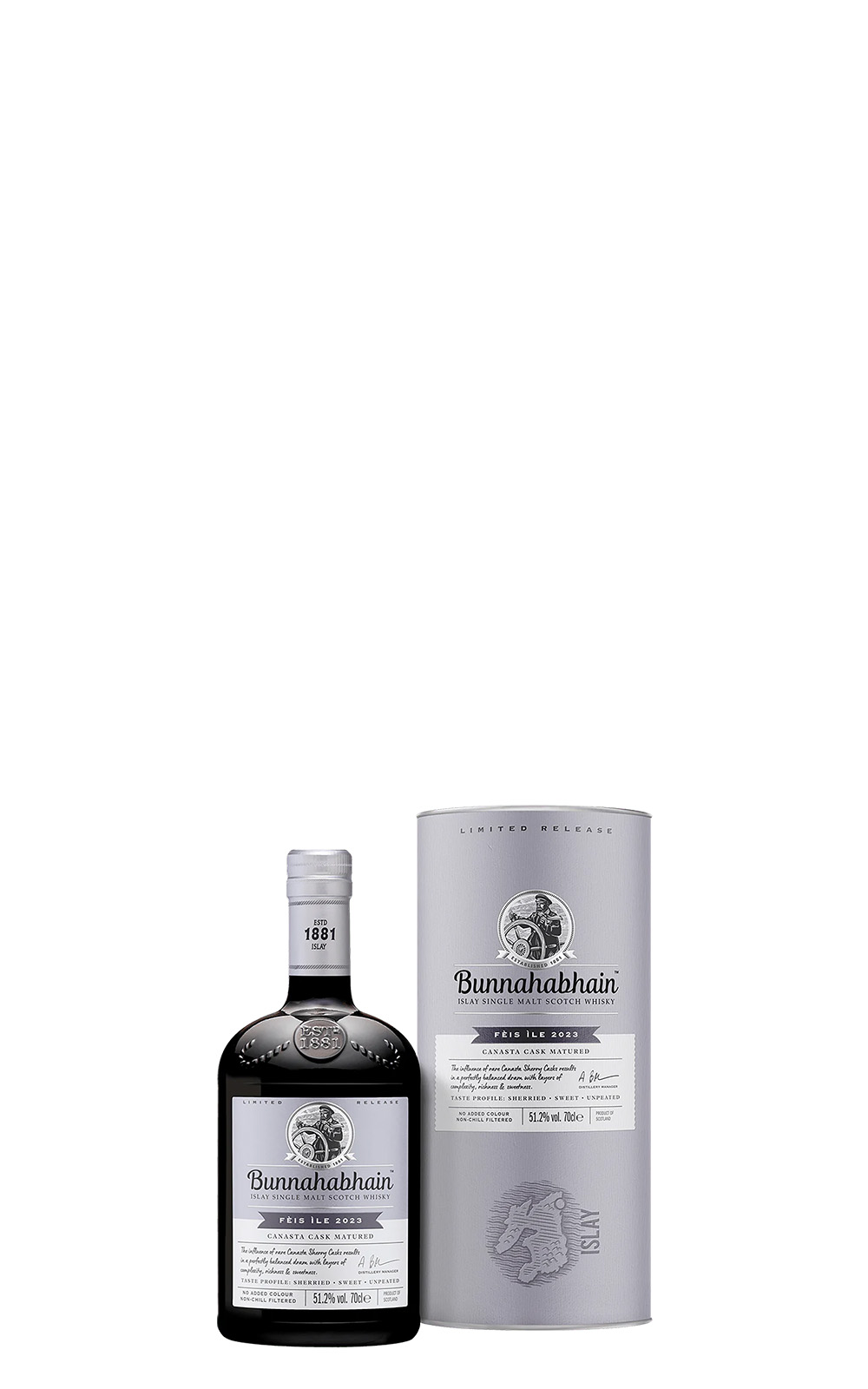 Bunnahabhain Feis IleE 2023 Canasta Cask Matured Islay Single Malt Scotch Whisky 布納哈本 2023艾雷島嘉年華 卡納斯塔雪莉桶 單一麥芽蘇格蘭威士忌