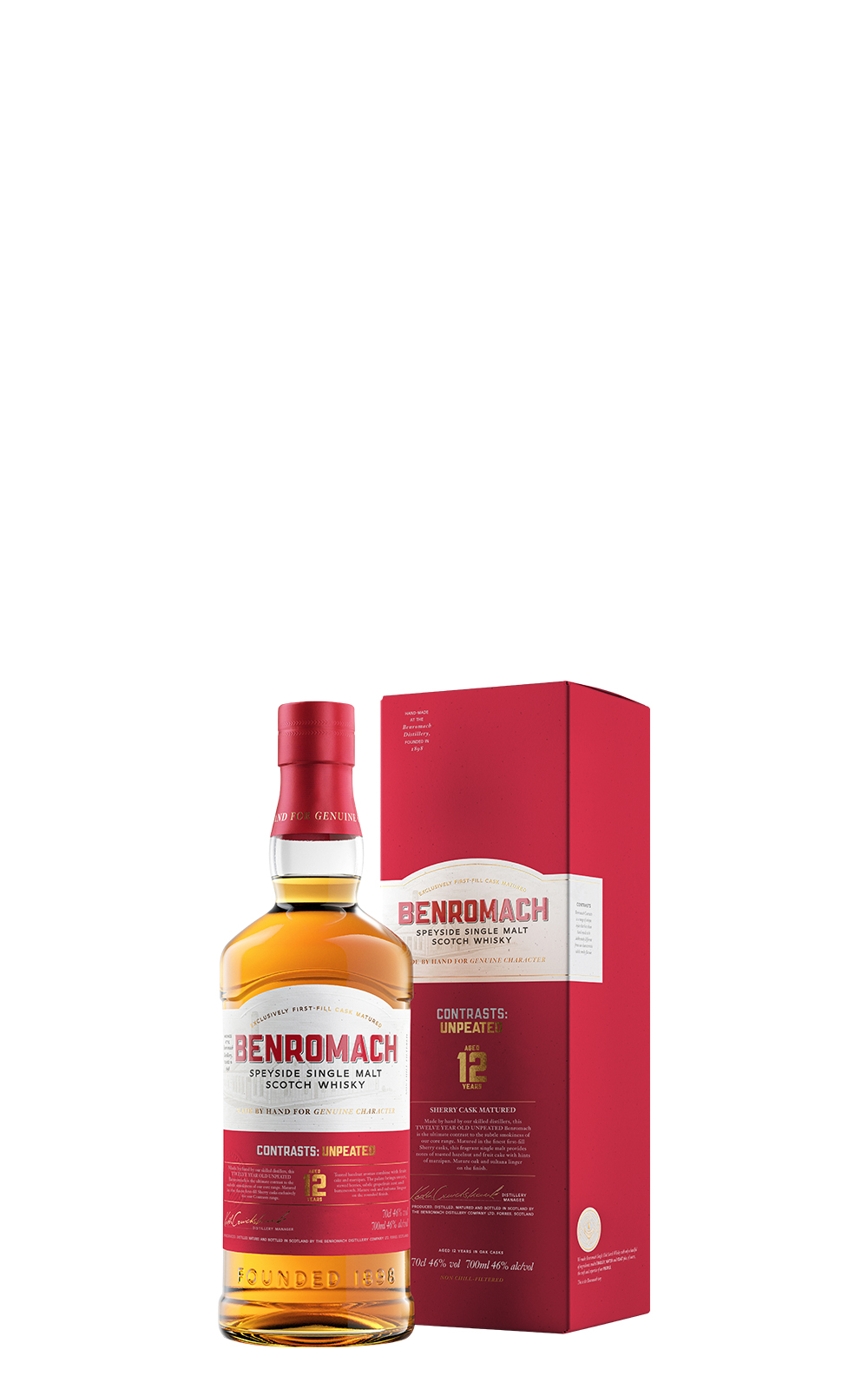 Benromach Contrasts Unpeated Aged 12 Years Sherry Cask Speyside Single Malt Scotch Whisky 百樂門 對比系列 無泥煤 12年 雪莉桶 斯佩賽 單一麥芽蘇格蘭威士忌