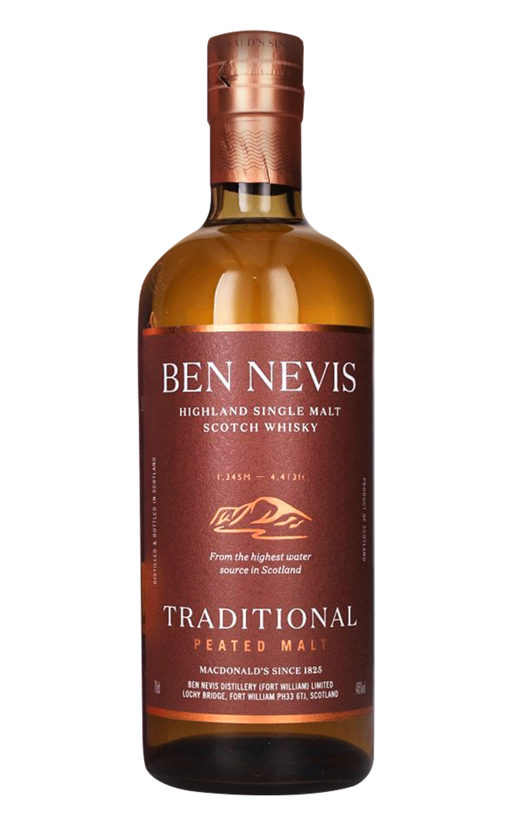 Ben Nevis Traditional Peated Malt Highland Single Malt Scotch Whisky 班尼富 1882年復刻版 高地單一麥芽蘇格蘭威士忌