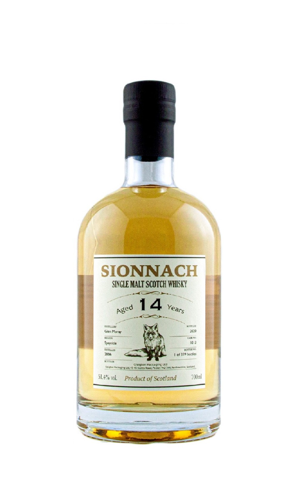 Sionnach Glen Moray 2006 Aged 14 Years Single Malt Scotch Whisky 紅狐系列 格蘭莫雷 2006 14年 單一麥芽蘇格蘭威士忌原酒