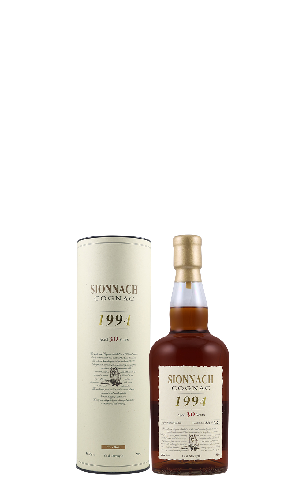 Sionnach 1994 Aged 30 Years Cognac 紅狐原酒系列 1994 30年干邑白蘭地