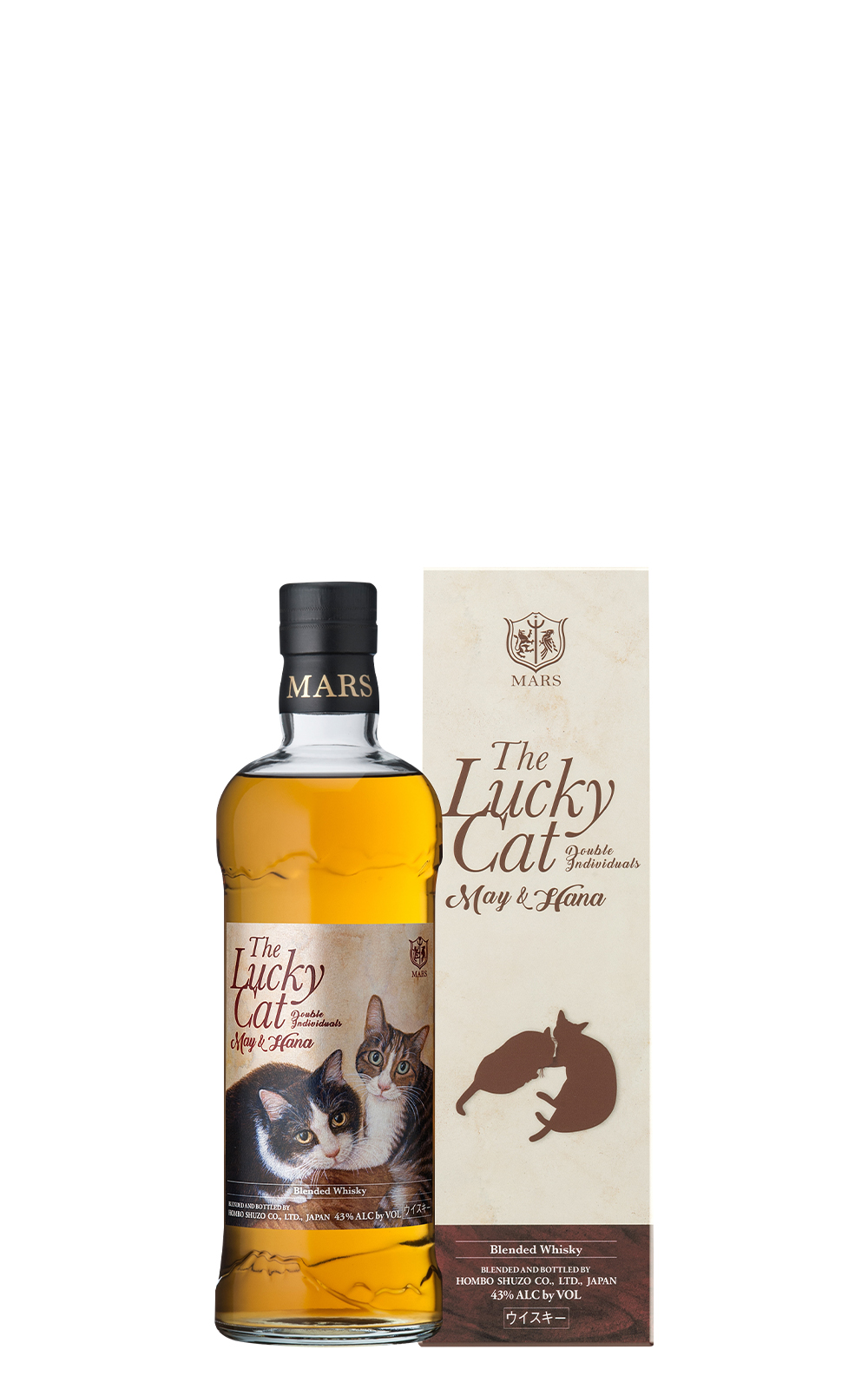 Mars Komagatake Distillery Mars Shinshu Distillery The Lucky Cat Double Individuals May Hana Blended Whisky Mars駒之岳蒸餾廠 Mars 信州蒸餾廠 幸運貓系列 May Hana 調和威士忌