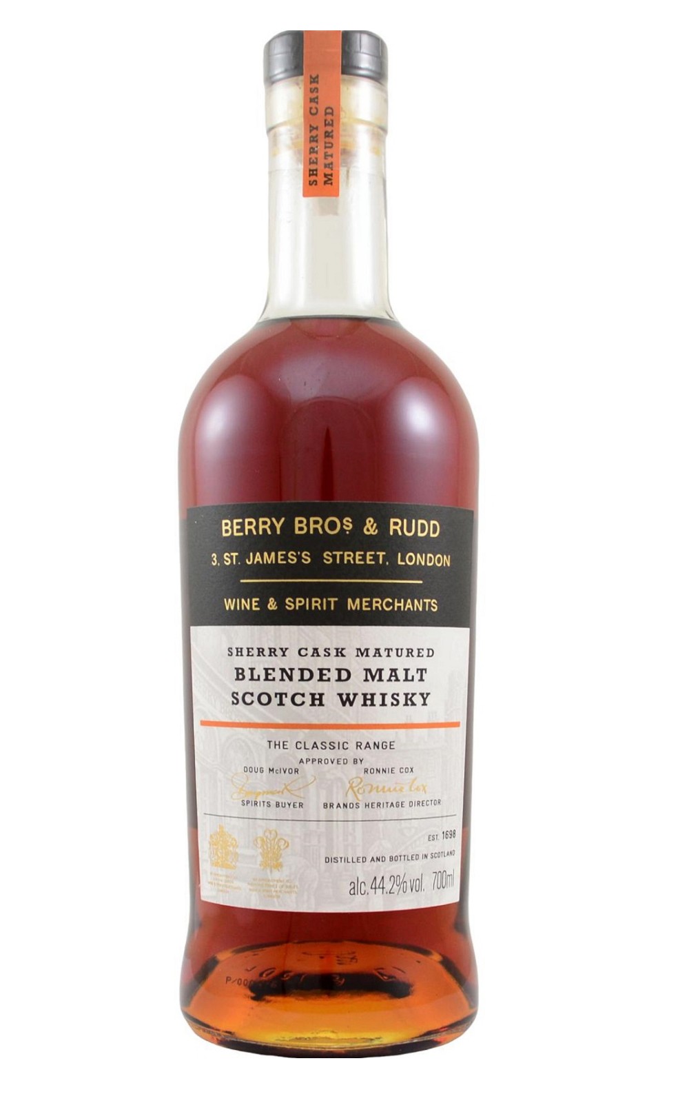 Berry Bros Rudd Berrys Classic Range Sherry Cask Matured Blended Malt Scotch Whisky 貝瑞兄弟與洛德 經典萃選系列 雪莉桶蘇格蘭威士忌