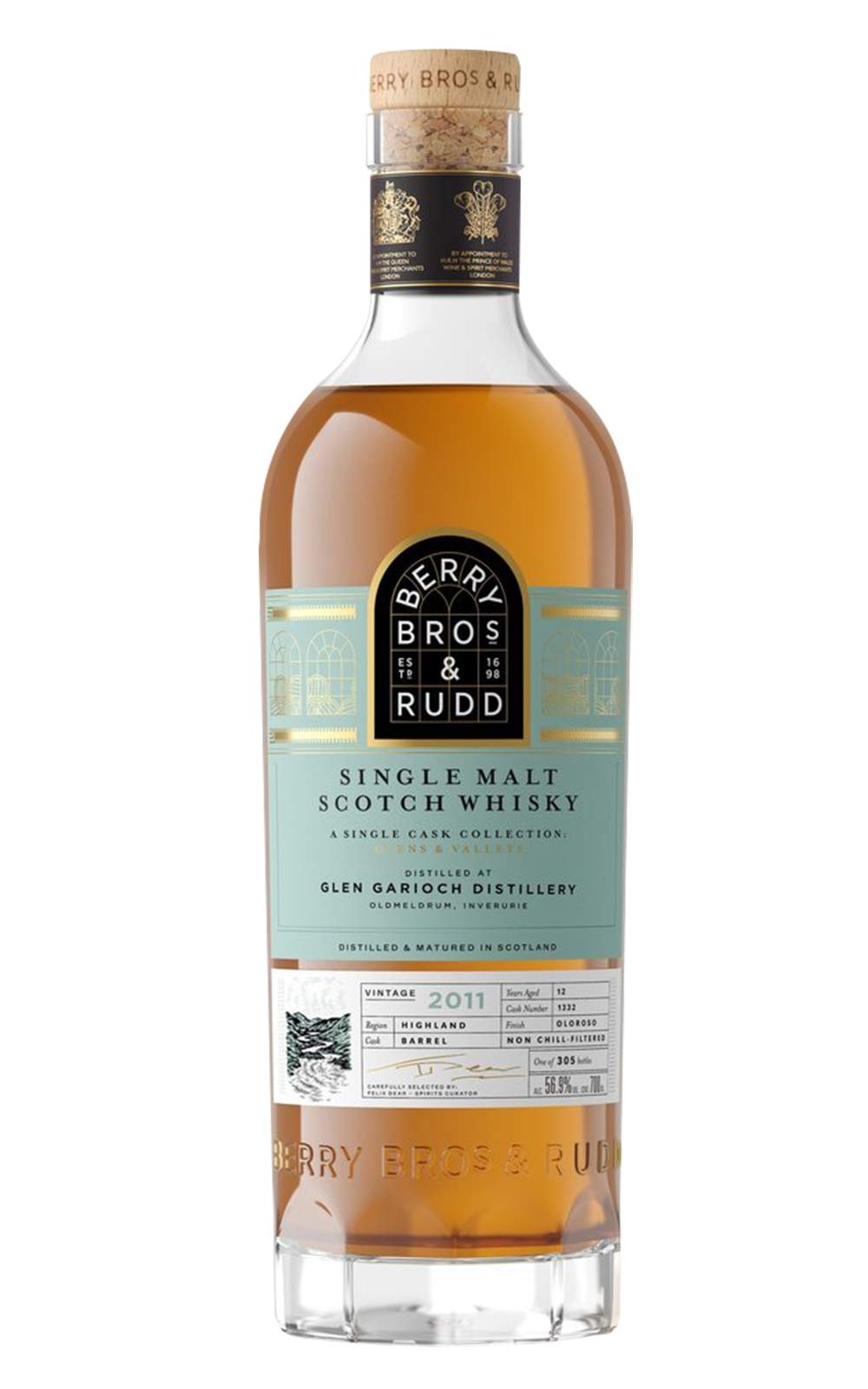 Berry Bros Rudd A Single Cask Collection Glens Valleys Glen Garioch 2011 Single Malt Scotch Whisky 貝瑞兄弟與洛德 單桶系列 格蘭蓋瑞 2011 單一麥芽蘇格蘭威士忌