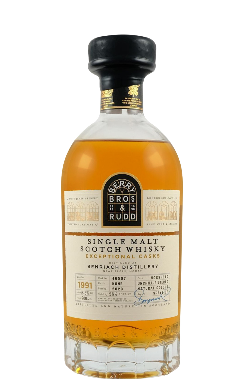 Berry Bros Rudd Exceptional Casks Benriach 1991 46507 Single Malt Scotch Whisky 貝瑞兄弟與洛德 傑出桶陳系列 班瑞克 1991 46507 單一麥芽蘇格蘭威士忌