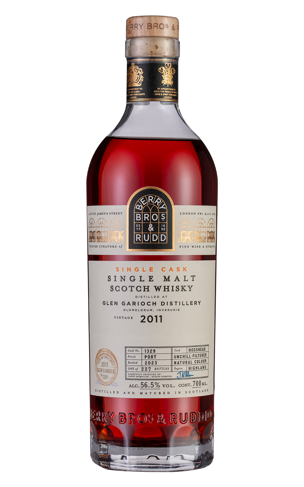 Berry Bros Rudd Single Cask Glen Garioch 2011 1329 Single Malt Scotch Whisky 貝瑞兄弟與洛德 單桶系列 格蘭蓋瑞 2011 1329 單一麥芽蘇格蘭威士忌