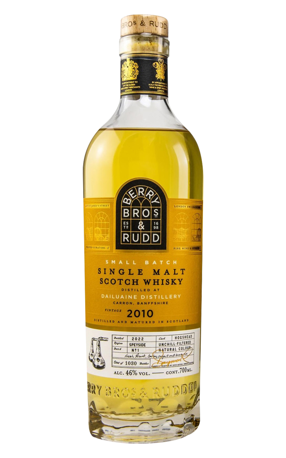 Berry Bros Rudd Small Batch Dailuaine 2010 Single Malt Scotch Whisky 貝瑞兄弟與洛德 小批次系列 大雲 2010 單一麥芽蘇格蘭威士忌