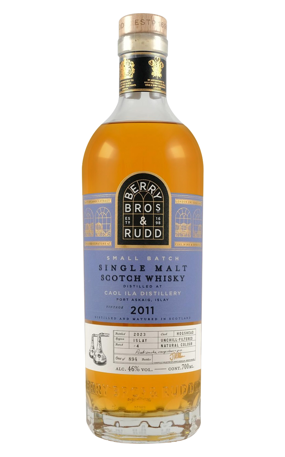 Berry Bros Rudd Small Batch Caol Ila 2011 Single Malt Scotch Whisky 貝瑞兄弟與洛德 小批次系列 卡爾里拉 2011 單一麥芽蘇格蘭威士忌