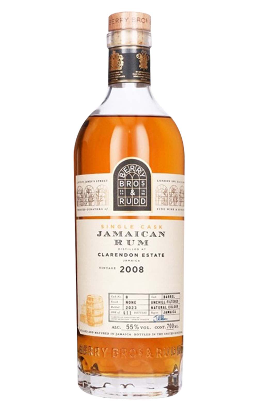 Berry Bros Rudd Single Cask Clarendon 2008 8 Jamaican Rum 貝瑞兄弟與洛德 單桶系列 克雷登 2008 8 牙買加蘭姆酒
