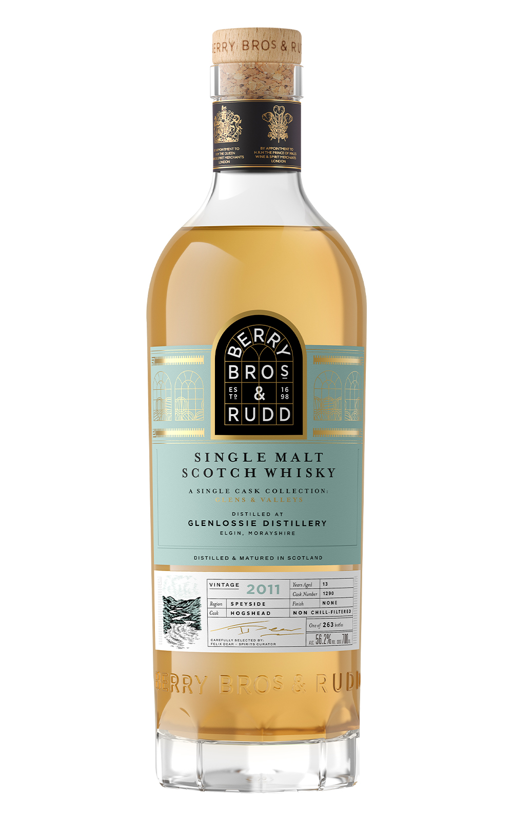 Berry Bros Rudd A Single Cask Collection Glens Valleys Glenlossie 2011 1290 Single Malt Scotch Whisky 貝瑞兄弟與洛德 單桶系列 格蘭洛斯 2011 1290 單一麥芽蘇格蘭威士忌