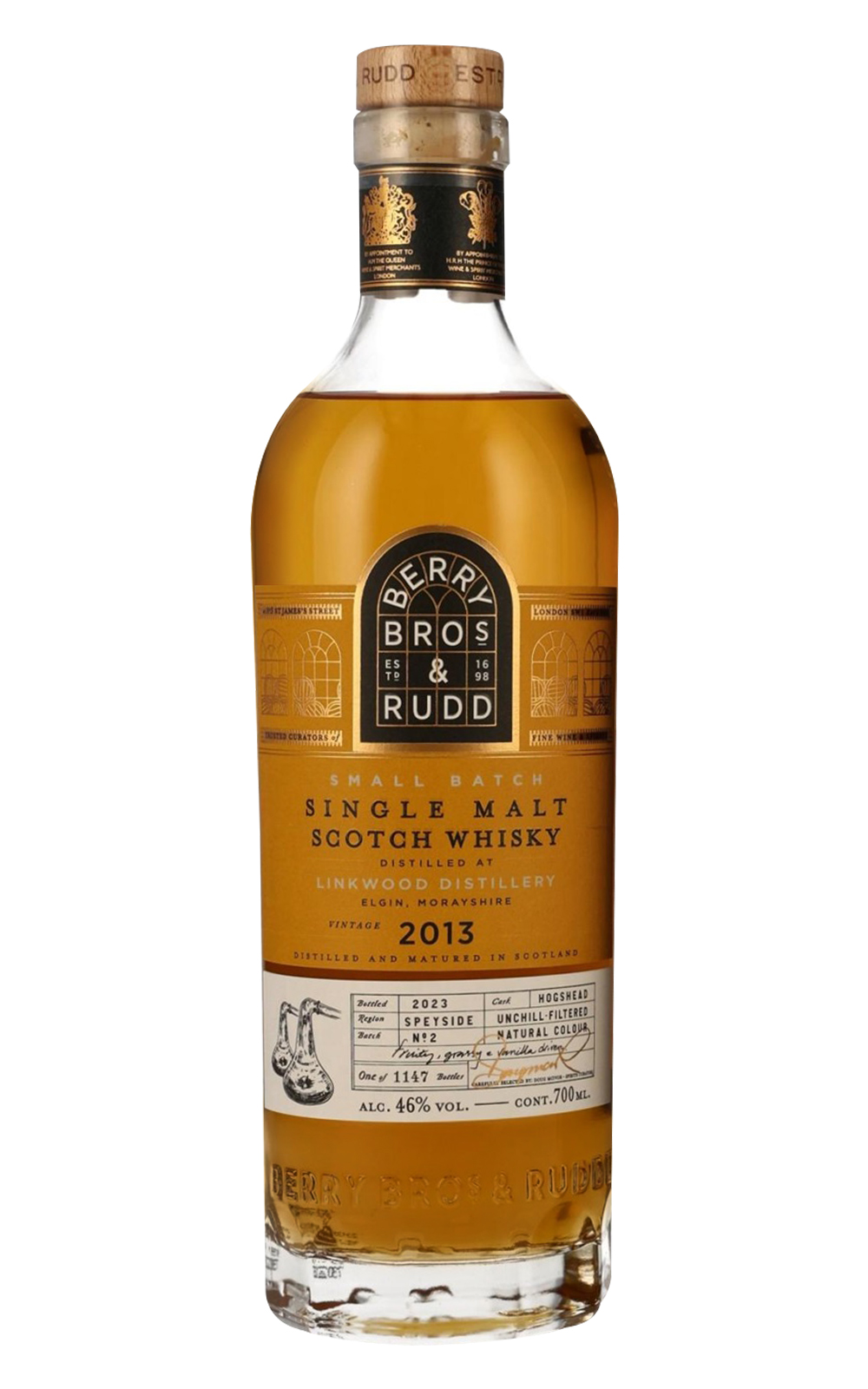 Berry Bros Rudd Small Batch Linkwood 2013 Single Malt Scotch Whisky 貝瑞兄弟與洛德 小批次系列 林肯伍德 2013 單一麥芽蘇格蘭威士忌