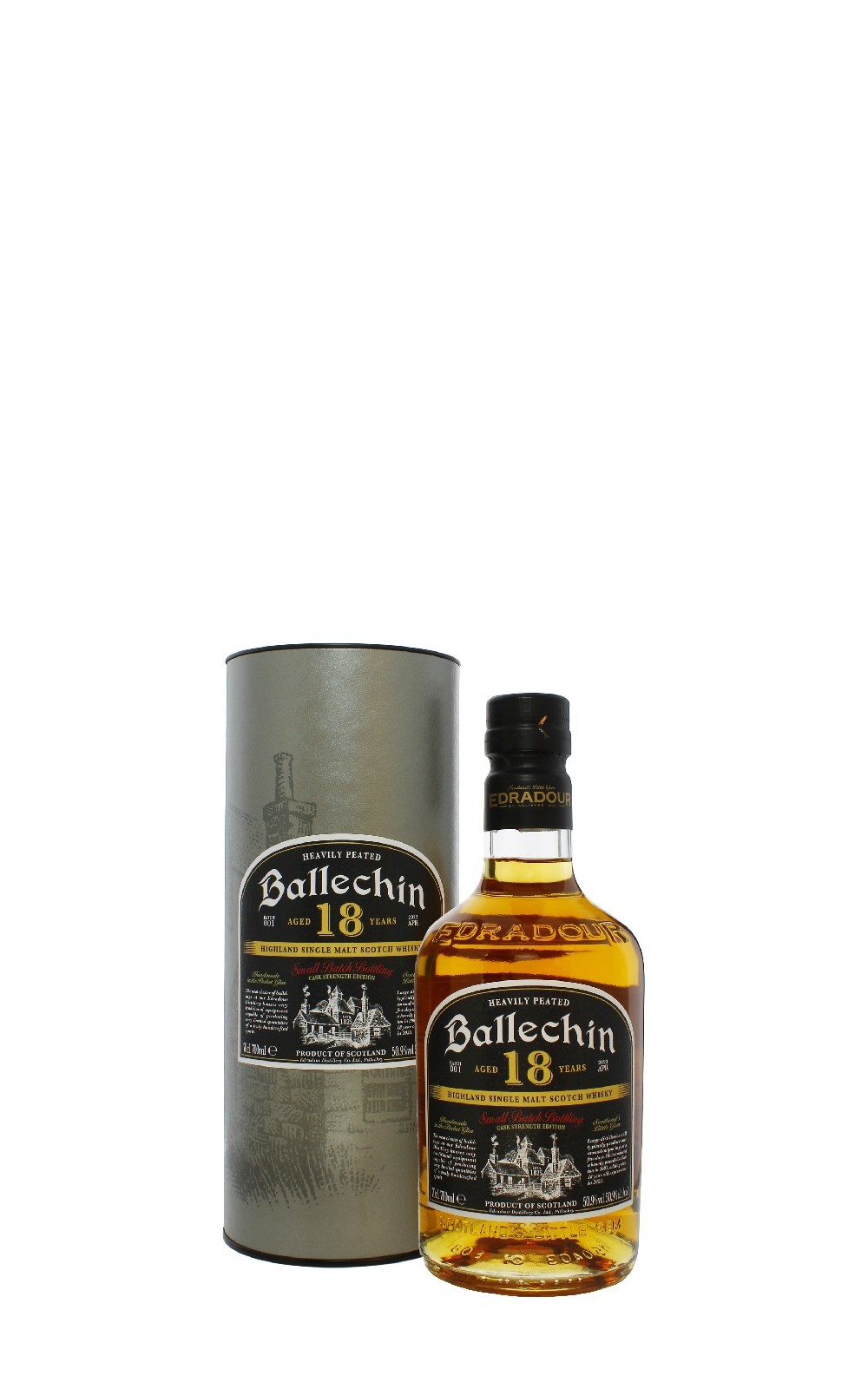 Edradour Distillery Ballechin Aged 18 Years Batch 1 Cask Strength Single Malt Scotch Whisky 艾德多爾蒸餾廠 巴拉罕 18年 第一批次原桶強度 單一麥芽蘇格蘭威士忌