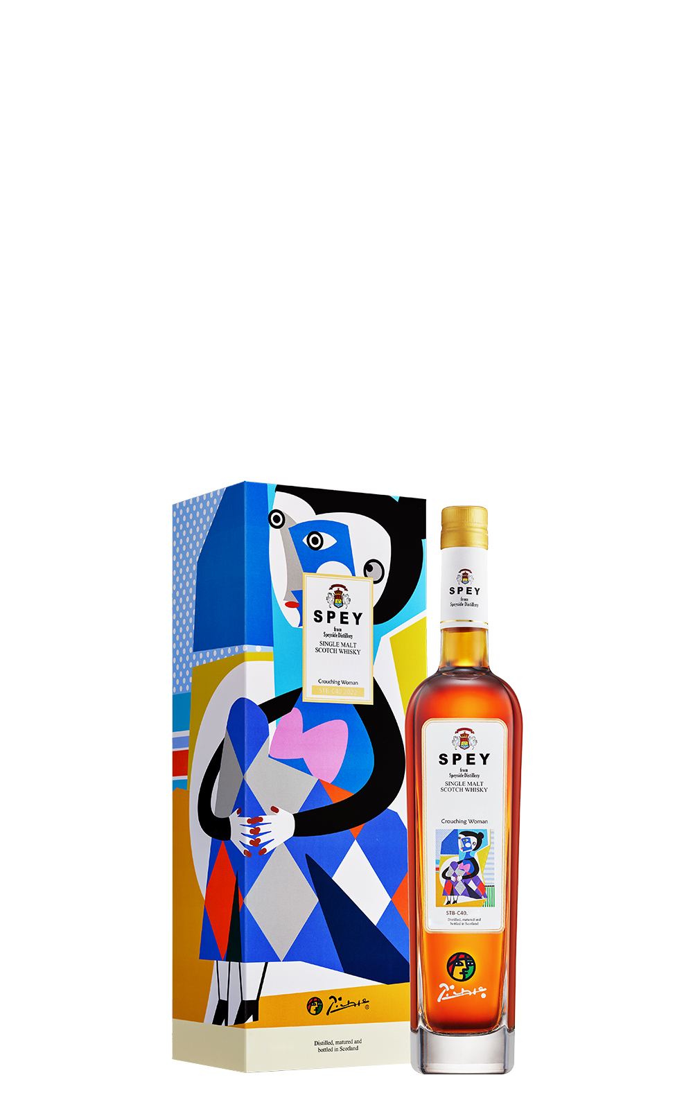 Spey Picasso® Crouching Woman 2005 Single Malt Scotch Whisky with Bag 詩貝酒廠 畢卡索靈感系列 蜷坐的女人 2005 單一麥芽蘇格蘭威士忌 附提袋