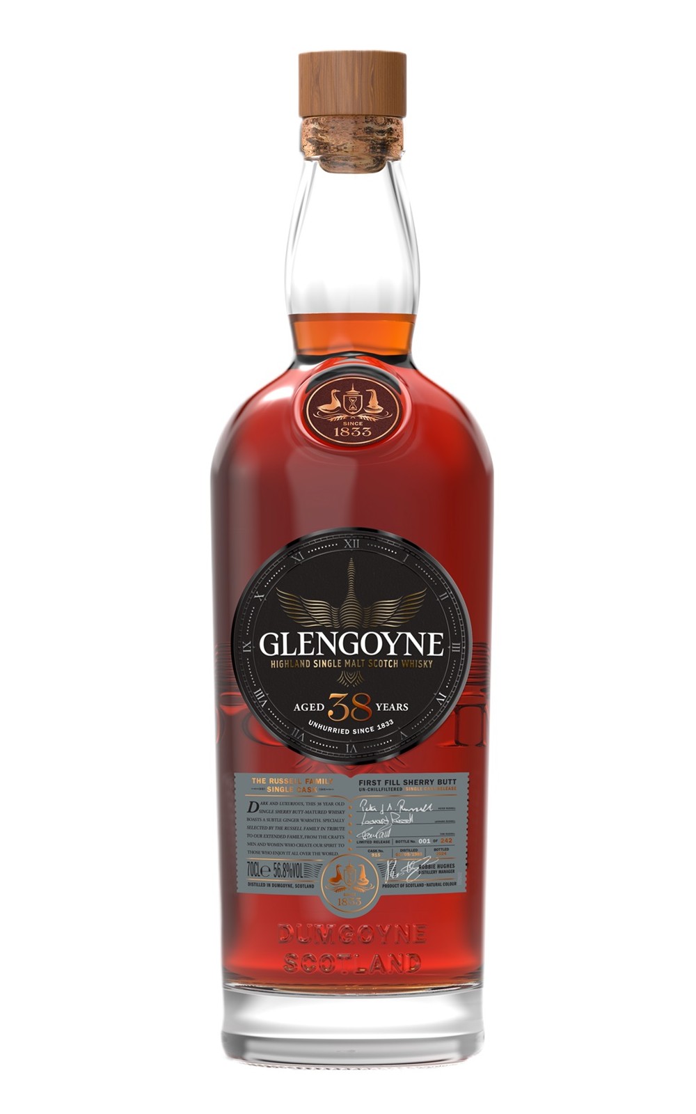 Glengoyne Distillery Russell Family Single Cask Aged 38 Years Single Malt  Scotch Whisky 格蘭哥尼羅素家族桶系列38年單一麥芽蘇格蘭威士忌iCheers愛酒窩讓你窩在家就能享受威士忌