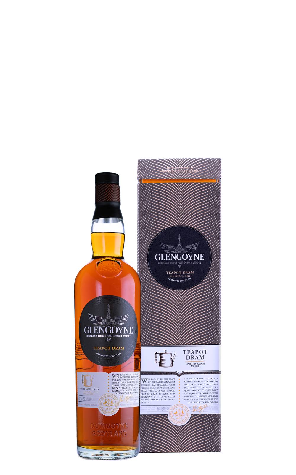 Glengoyne Distillery Teapot Dram Batch No 010 Highland Single Malt Scotch Whisky 格蘭哥尼 經典銅壺系列 第10批次 高地單一麥芽蘇格蘭威士忌
