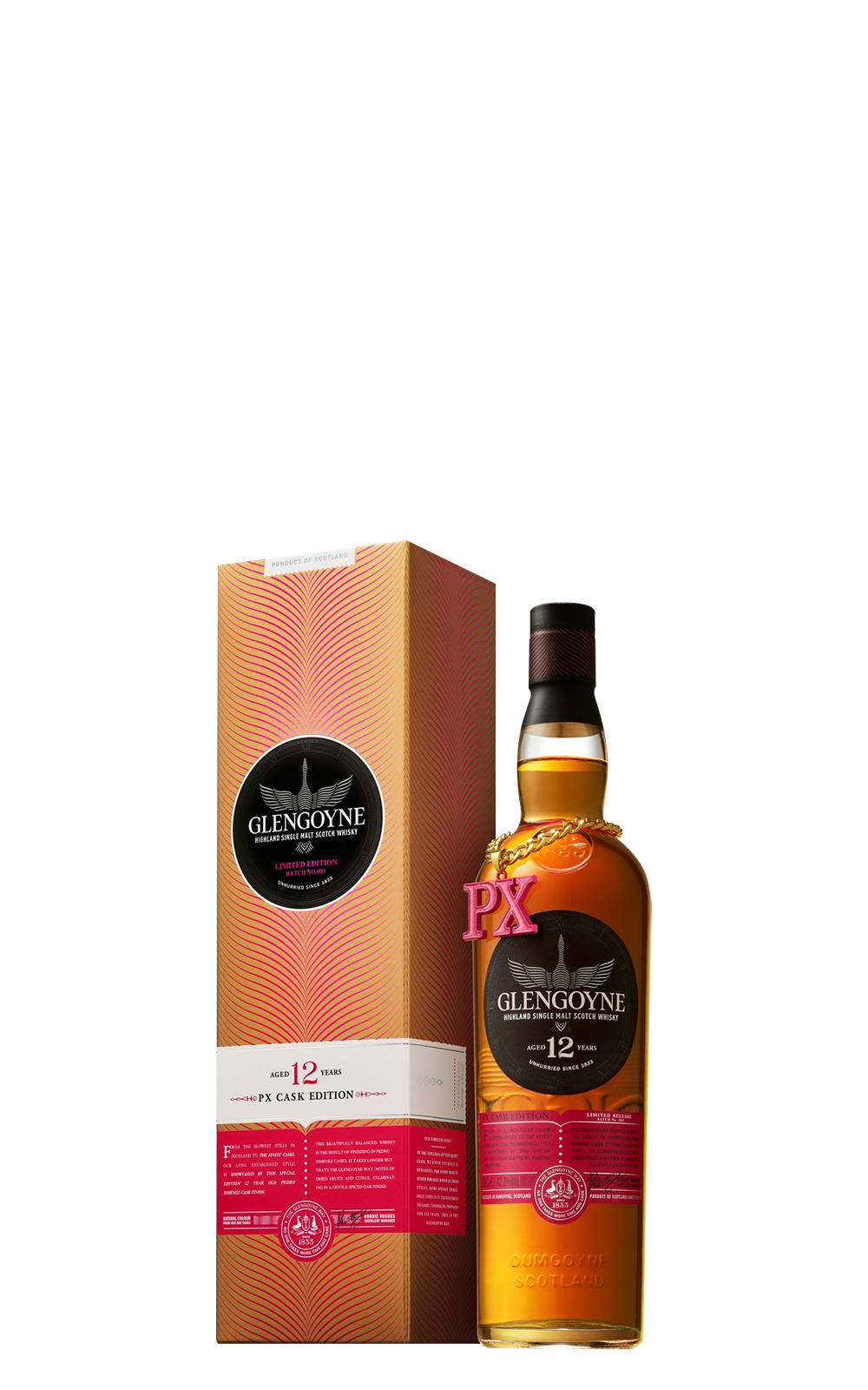 Glengoyne Distillery PX Cask Edition Batch No 003 Aged 12 Years Highland Single Malt Scotch Whisky 格蘭哥尼 PX雪莉桶 第三批次 12年 高地單一麥芽蘇格蘭威士忌