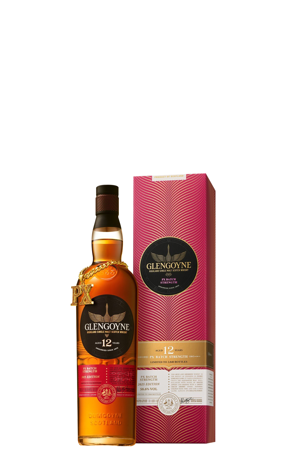 Glengoyne Distillery PX 2025 Edition Batch Strength Aged 12 Years Highland Single Malt Scotch Whisky 格蘭哥尼 PX雪莉桶 2025年批次原酒 12年 高地單一麥芽蘇格蘭威士忌原酒