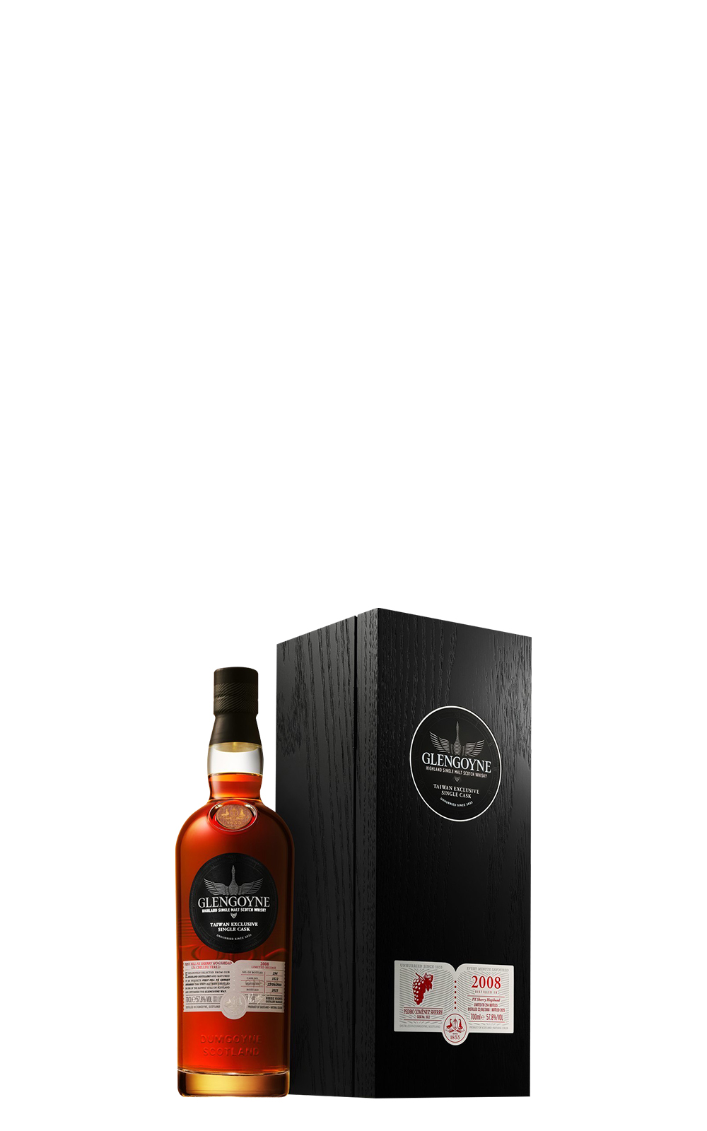 Glengoyne Distillery PX Sherry 2008 Single Cask 1612 Highland Single Malt Scotch Whisky Taiwan Exclusive 格蘭哥尼 PX雪莉桶2008 單桶 1612 高地單一麥芽蘇格蘭威士忌原酒 台灣限定版