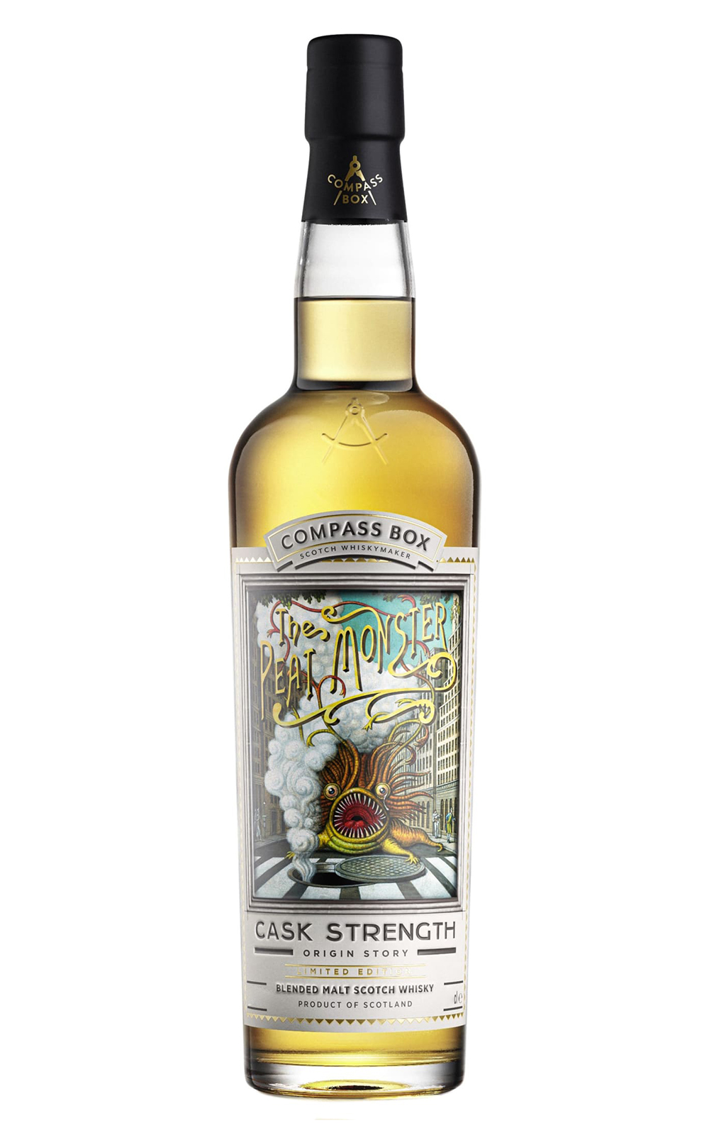 Compass Box The Peat Monster Blended Malt Scotch Whisky Cask Strength 威海指南針 泥煤怪獸 調和麥芽蘇格蘭威士忌原酒 20歲生日紀念版