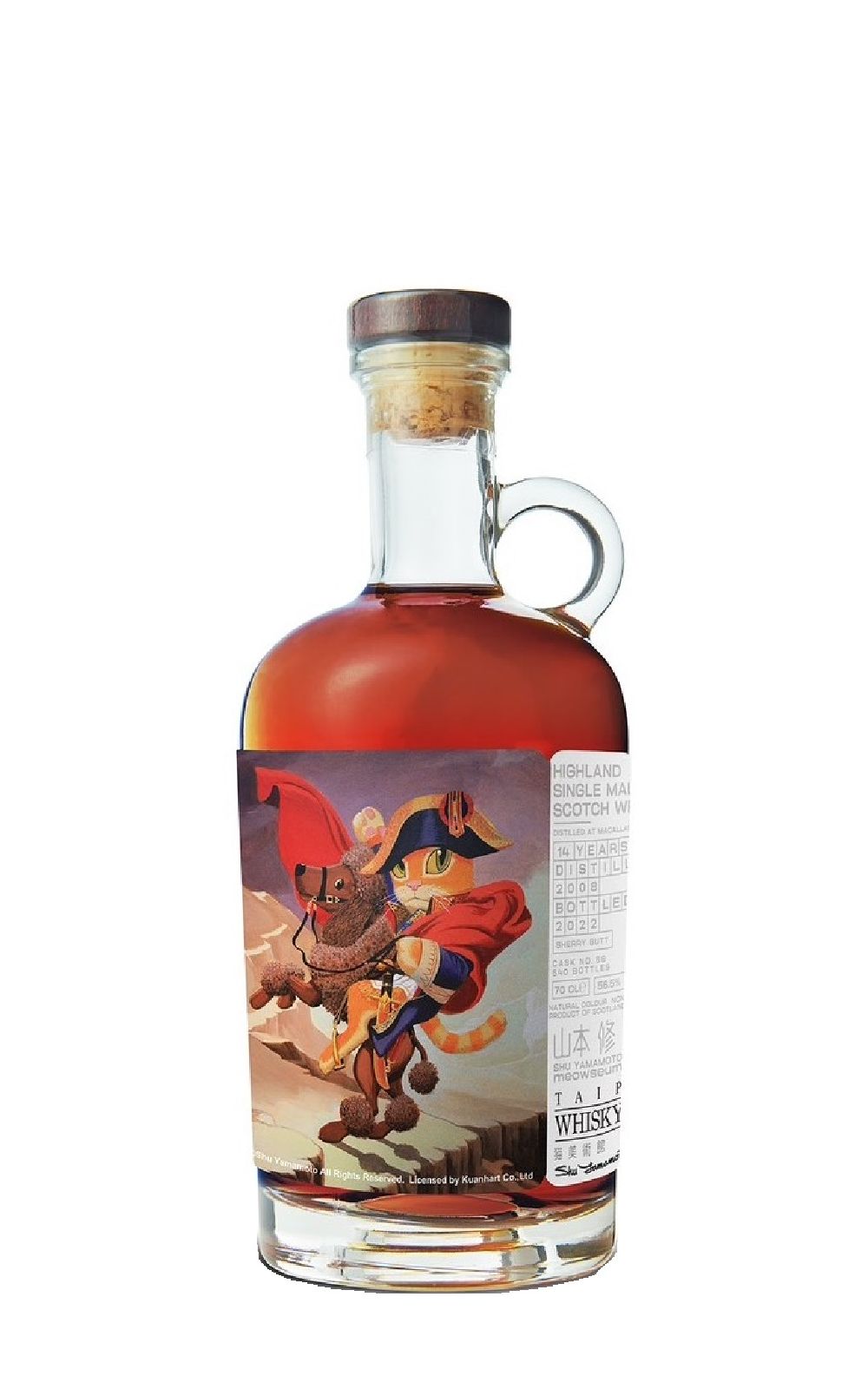 The Whiskyfind Meowseum Catnapoleon Crossing the Alps Macallan 2008 Aged 14 Years Single Malt Scotch Whisky 威士忌坊 猫美術館典藏系列 衝阿 貓破崙 麥卡倫 2008 14年單一麥芽蘇格蘭威士忌