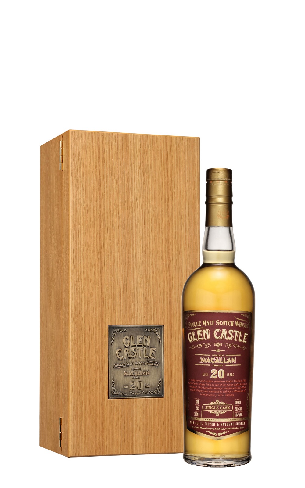 Glen Castle Single Cask Macallan Aged 20 Years Single Malt Scotch Whisky 格蘭城堡 單桶系列 麥卡倫 20年單一麥芽蘇格蘭威士忌