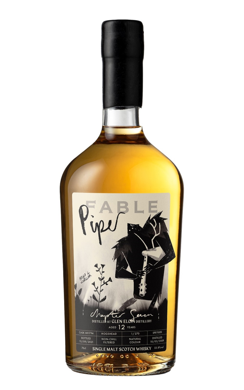 FABLE Chapter Seven Piper Glen Elgin 2009 801794 Aged 12 Years Single Malt Scotch Whisky 闇影傳說 第七章風笛師 格蘭愛琴 2009 801794 12年單桶單一麥芽蘇格蘭威士忌