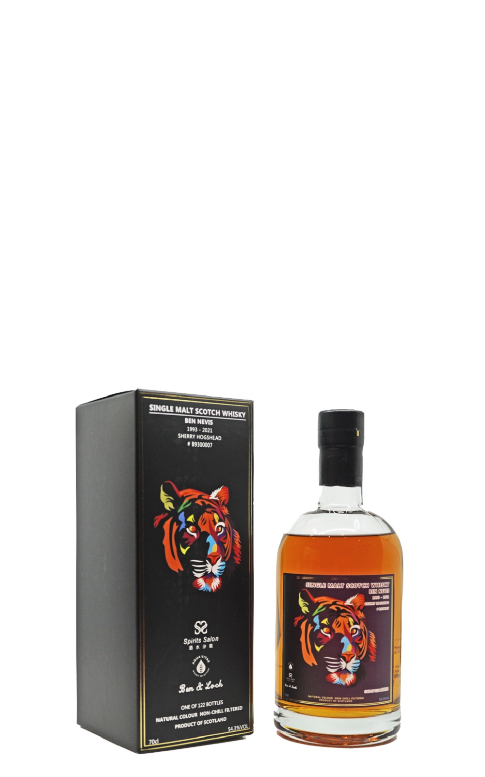 Aqua Vitae Whisky Selection Ben Nevis 1993 28YO Single Malt Scotch Whisky 生命之泉裝瓶廠 老虎 班尼富 1993 28年單一麥芽蘇格蘭威士忌