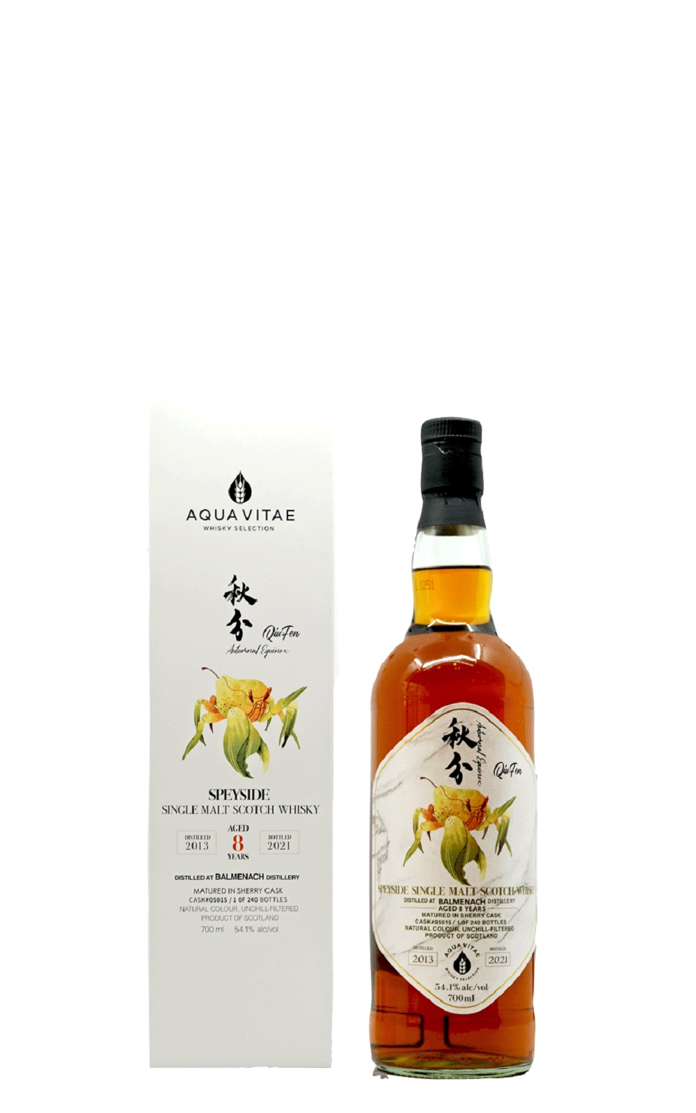 Aqua Vitae Whisky Selection Autumna Equinox Balmenach 2013 Aged 8 Years Speyside Single Malt Scotch Whisky 生命之泉裝瓶廠 節氣系列 秋分 包曼納克 2013 8年單一麥芽蘇格蘭威士忌