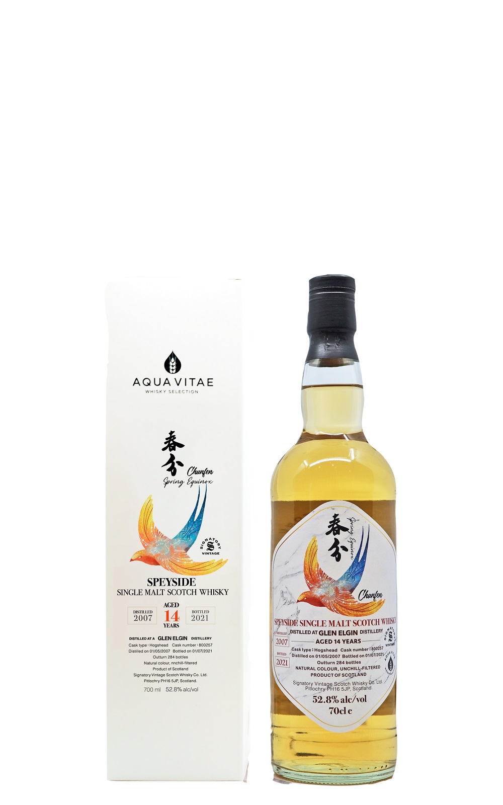 Aqua Vitae Whisky Selection Spring Equinox Glen Elgin 2007 Aged 14 Years Speyside Single Malt Scotch Whisky 生命之泉裝瓶廠 節氣系列 春分 格蘭愛琴 2007 14年單一麥芽蘇格蘭威士忌