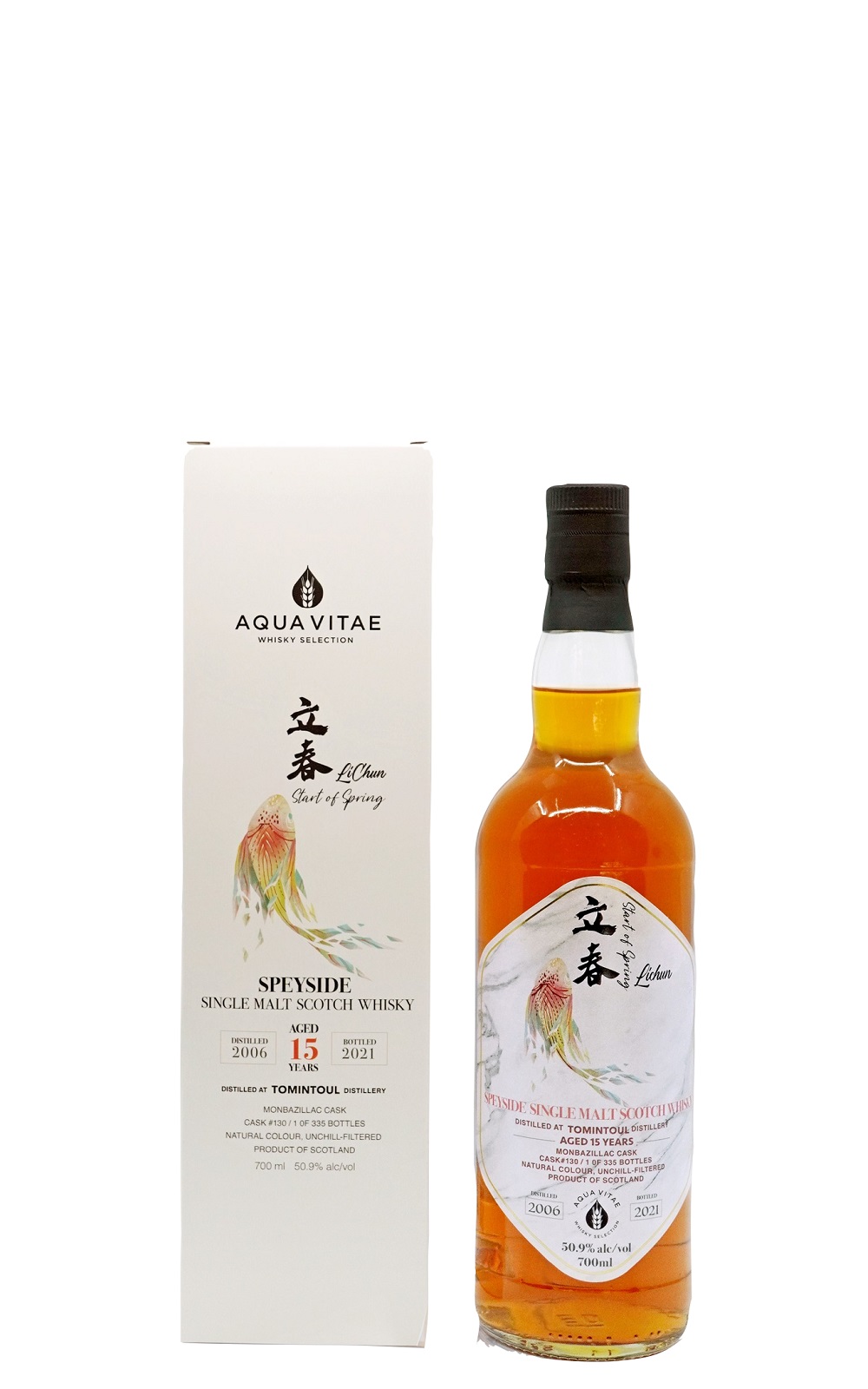 Aqua Vitae Whisky Selection Start of Spring Tomintoul 2006 Aged 15 Years Speyside Single Malt Scotch Whisky 生命之泉裝瓶廠 節氣系列 立春 都明多 2006 15年單一麥芽蘇格蘭威士忌