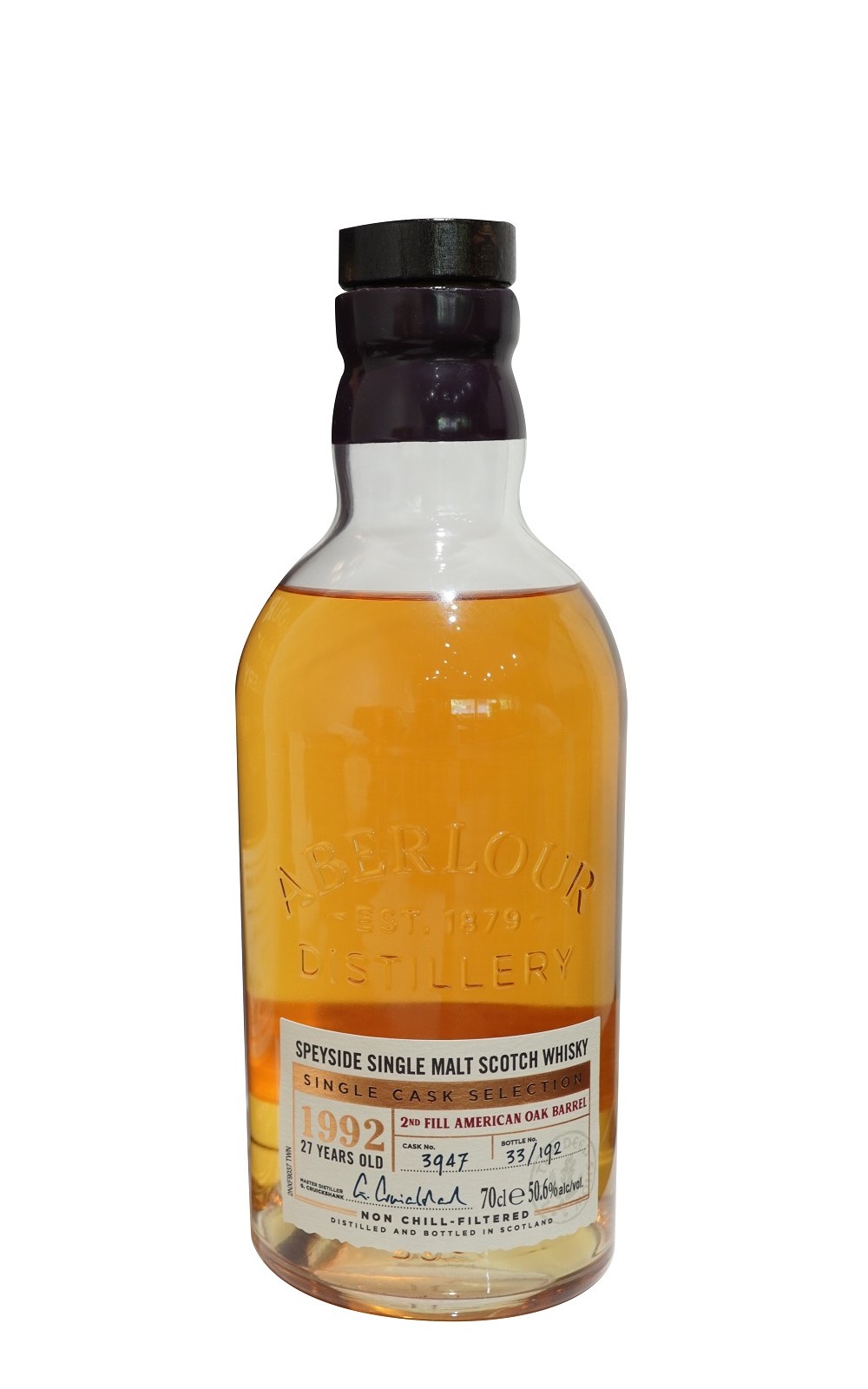 Aqua Vitae Whisky Selection Aberlour 1992 27 Years Old Single Malt Scotch Whisky 生命之泉裝瓶廠 亞伯樂 1992 27年單一麥芽蘇格蘭威士忌