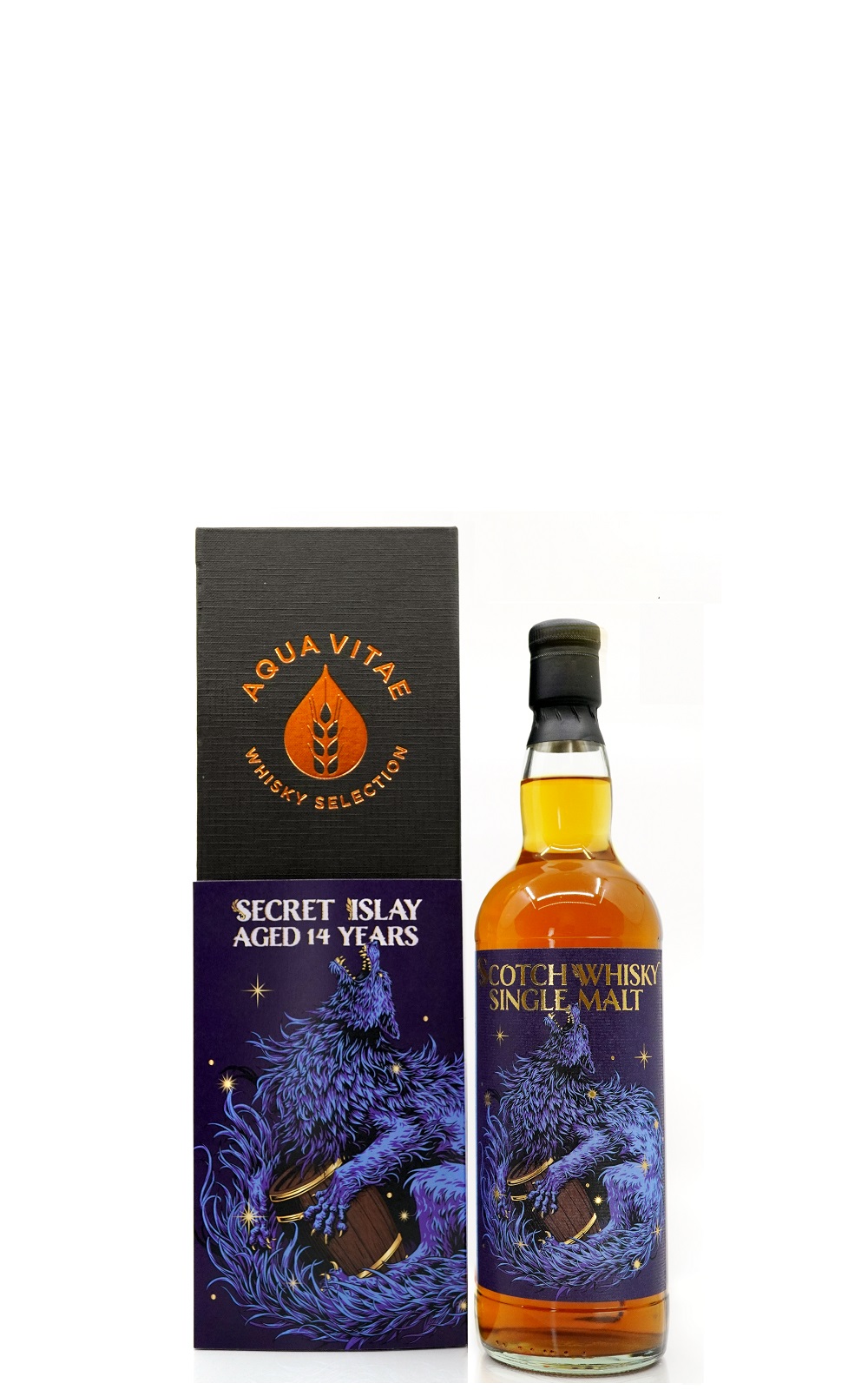 Aqua Vitae Whisky Selection Secret Islay 2007 Aged 14 Years Single Malt Scotch Whisky 生命之泉裝瓶廠 護酒神獸系列 座狼 神秘艾雷 2007 14年單一麥芽蘇格蘭威士忌