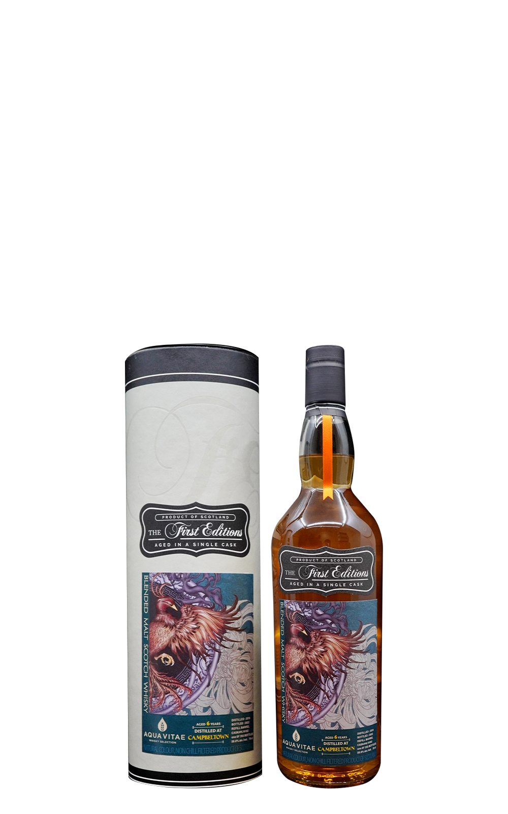 Aqua Vitae Whisky Selection Campbeltown 2016 Aged 6 Years Blended Malt Scotch Whisky Green Label 生命之泉裝瓶廠 祥瑞之獸外傳系列 比翼鳥 共贏 坎培爾鎮 2016 6年調和麥芽蘇格蘭威士忌 綠標