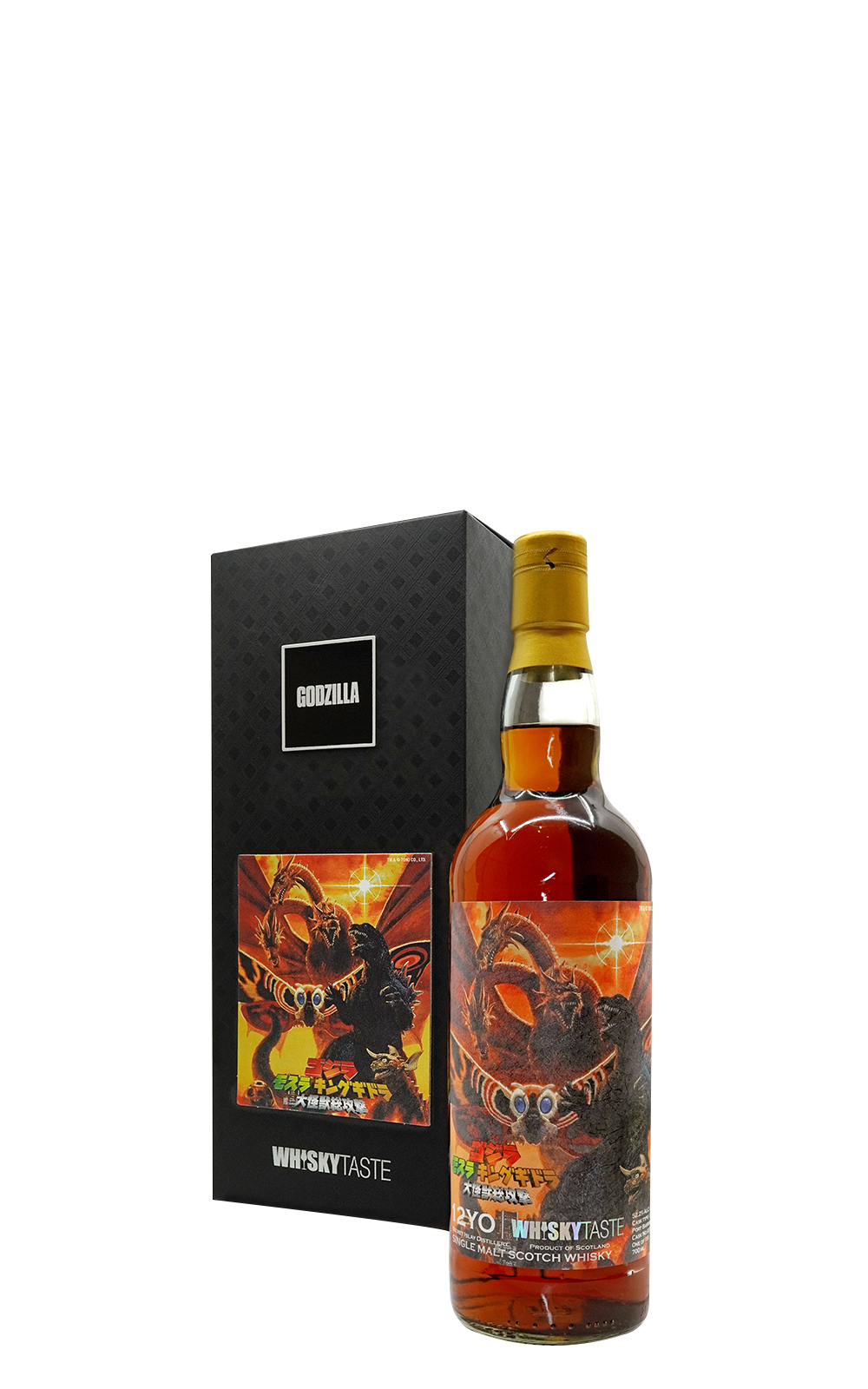 Aqua Vitae Whisky Selection GODZILLA ゴジラ大怪獣総攻撃 Secret Islay 2010 12YO Single Malt Scotch Whisky 生命之泉裝瓶廠 哥吉拉系列 哥吉拉大怪獸總攻擊 神秘艾雷 2010 12年單一麥芽蘇格蘭威士忌