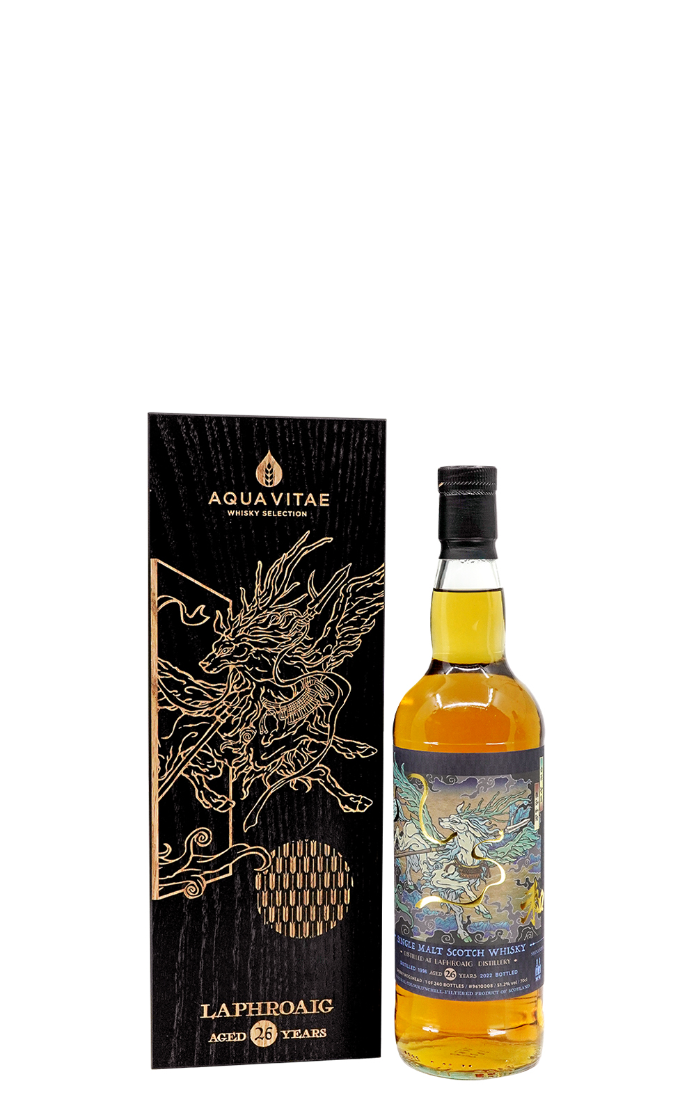 Aqua Vitae Whisky Selection Laphroaig 1996 Aged 26 Years Single Malt Scotch Whisky 生命之泉裝瓶廠 神獸系列 白澤 拉弗格 1996 26年單一麥芽蘇格蘭威士忌
