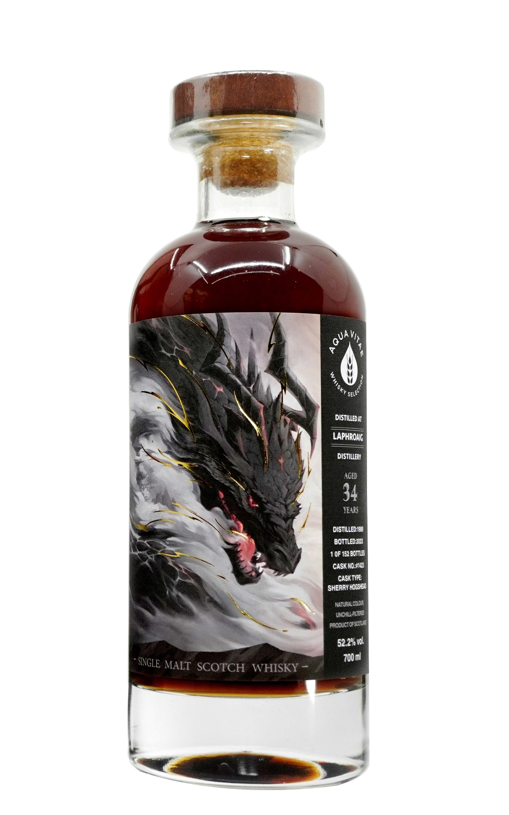 Aqua Vitae Whisky Selection Laphroaig 1989 Aged 34 Years Single Malt Scotch Whisky 生命之泉裝瓶廠 拉弗格 1989 34年單一麥芽蘇格蘭威士忌