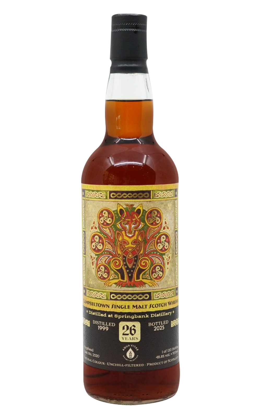 Aqua Vitae Whisky Selection Springbank 1999 26 Years Campbeltown Single Malt Scotch Whisky 生命之泉裝瓶廠 萬象之書系列 赤狐之書 雲頂 1999 26年單一麥芽蘇格蘭威士忌