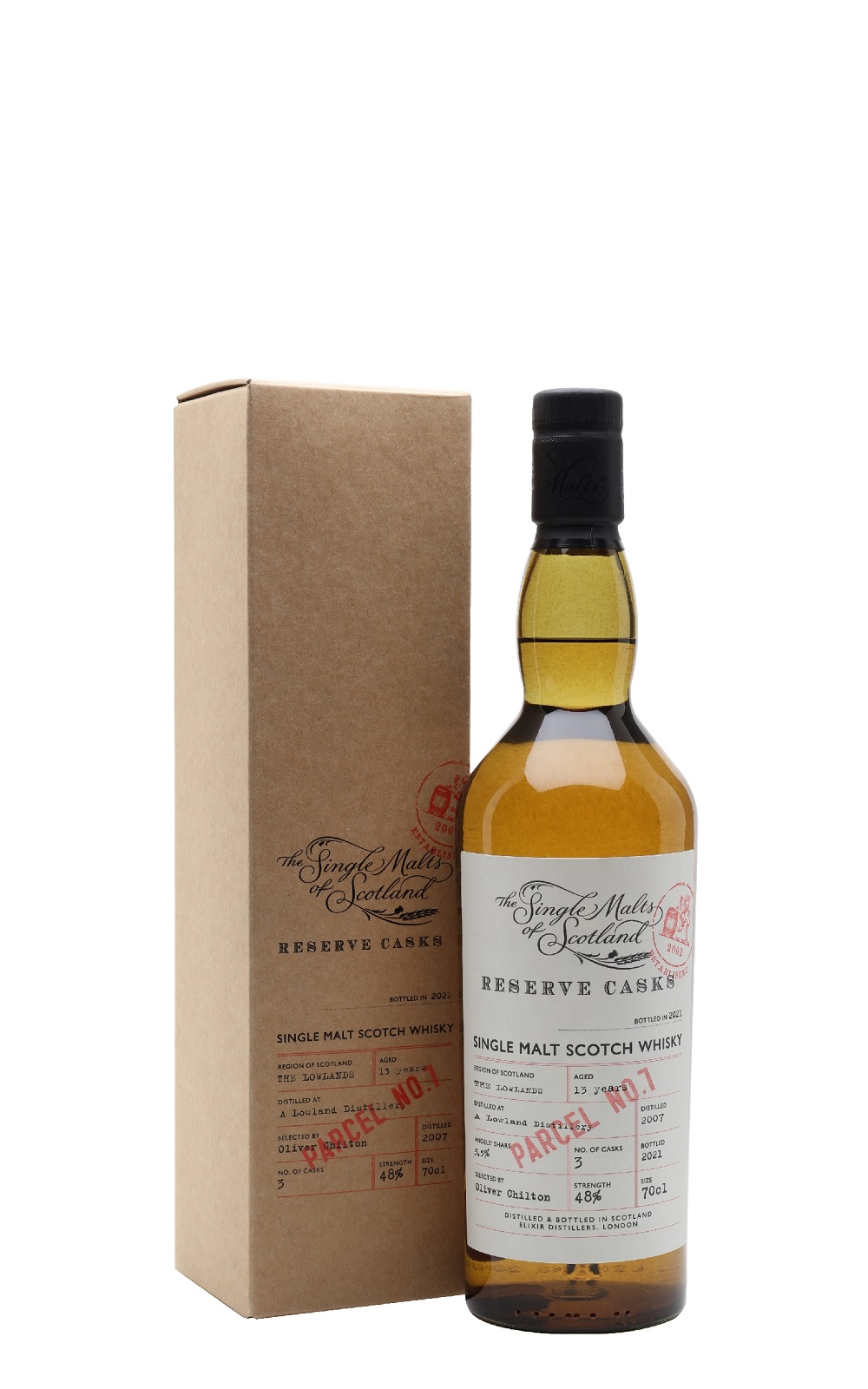 The Single Malts of Scotland SMOS Reserve Casks Lowland 2007 Single Malt Scotch Whisky SMOS 特選原桶系列 低地 2007 單一麥芽蘇格蘭威士忌