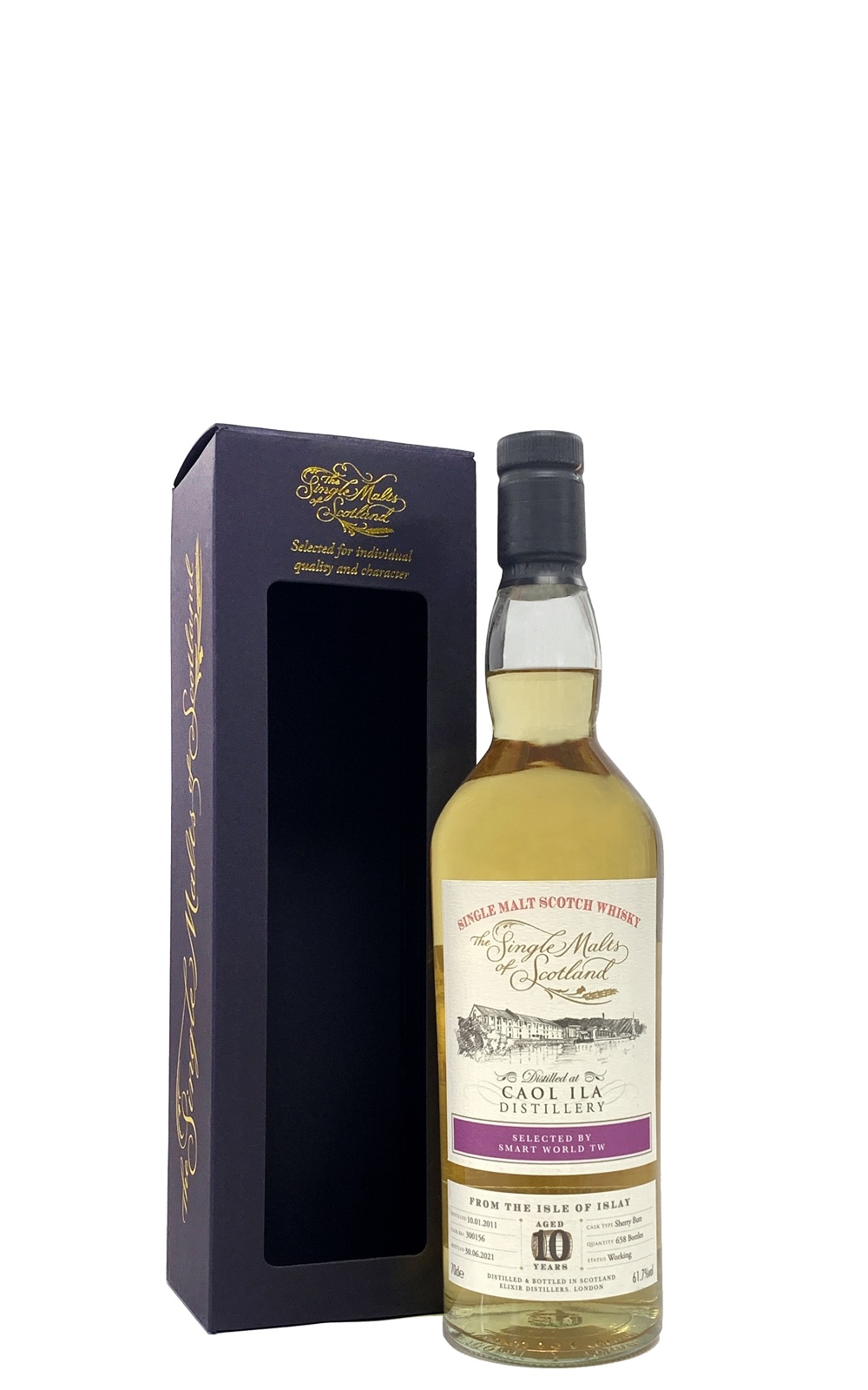 The Single Malts of Scotland SMOS Caol Ila 2011 300156 Single Malt Scotch Whisky SMOS 卡爾里拉 2011 300156 單一麥芽蘇格蘭威士忌 台灣限定單桶