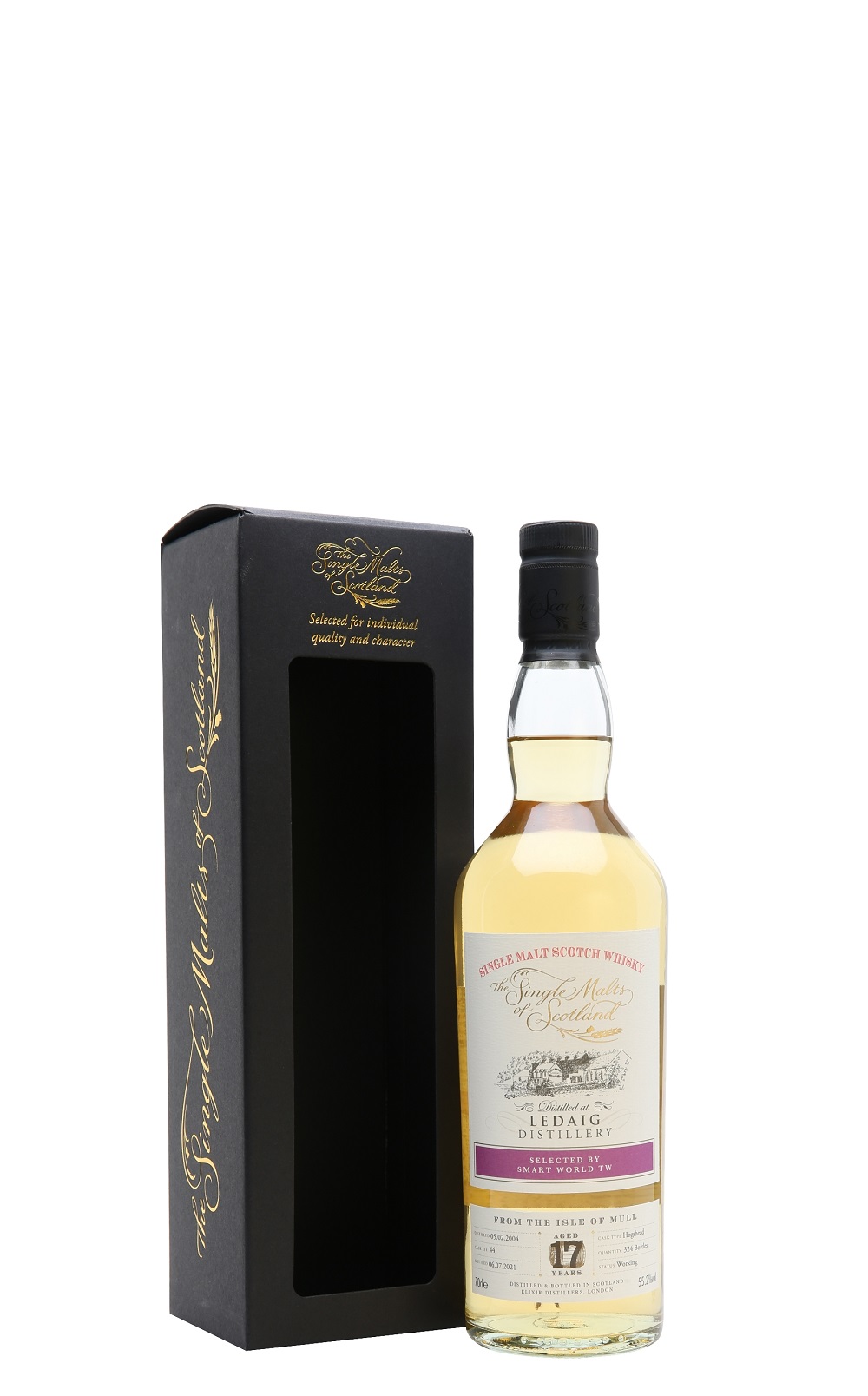 The Single Malts of Scotland SMOS Ledaig 2004 44 Single Malt Scotch Whisky SMOS 里爵 2004 44 單一麥芽蘇格蘭威士忌 台灣限定單桶